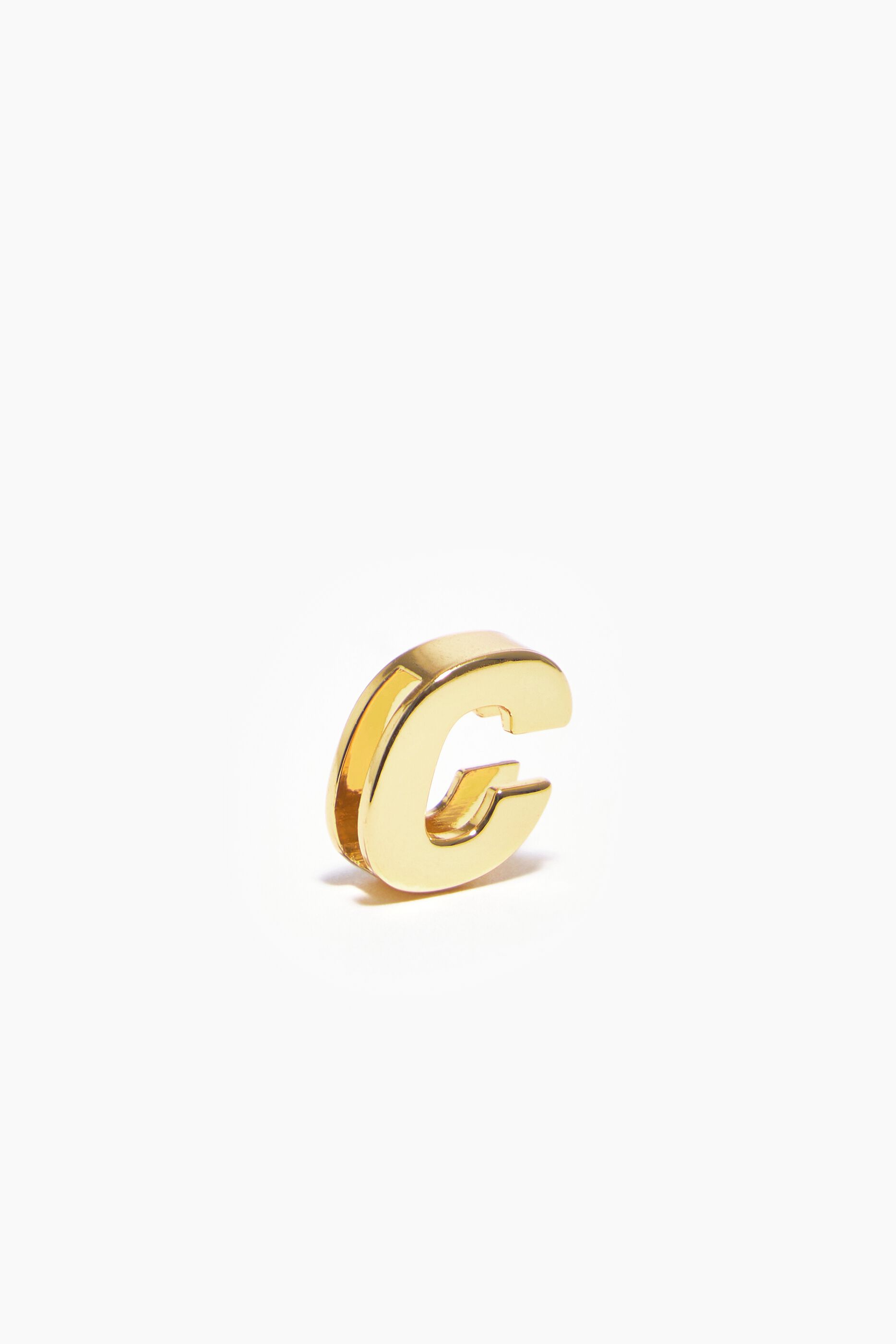 Letter C charm golden metal
