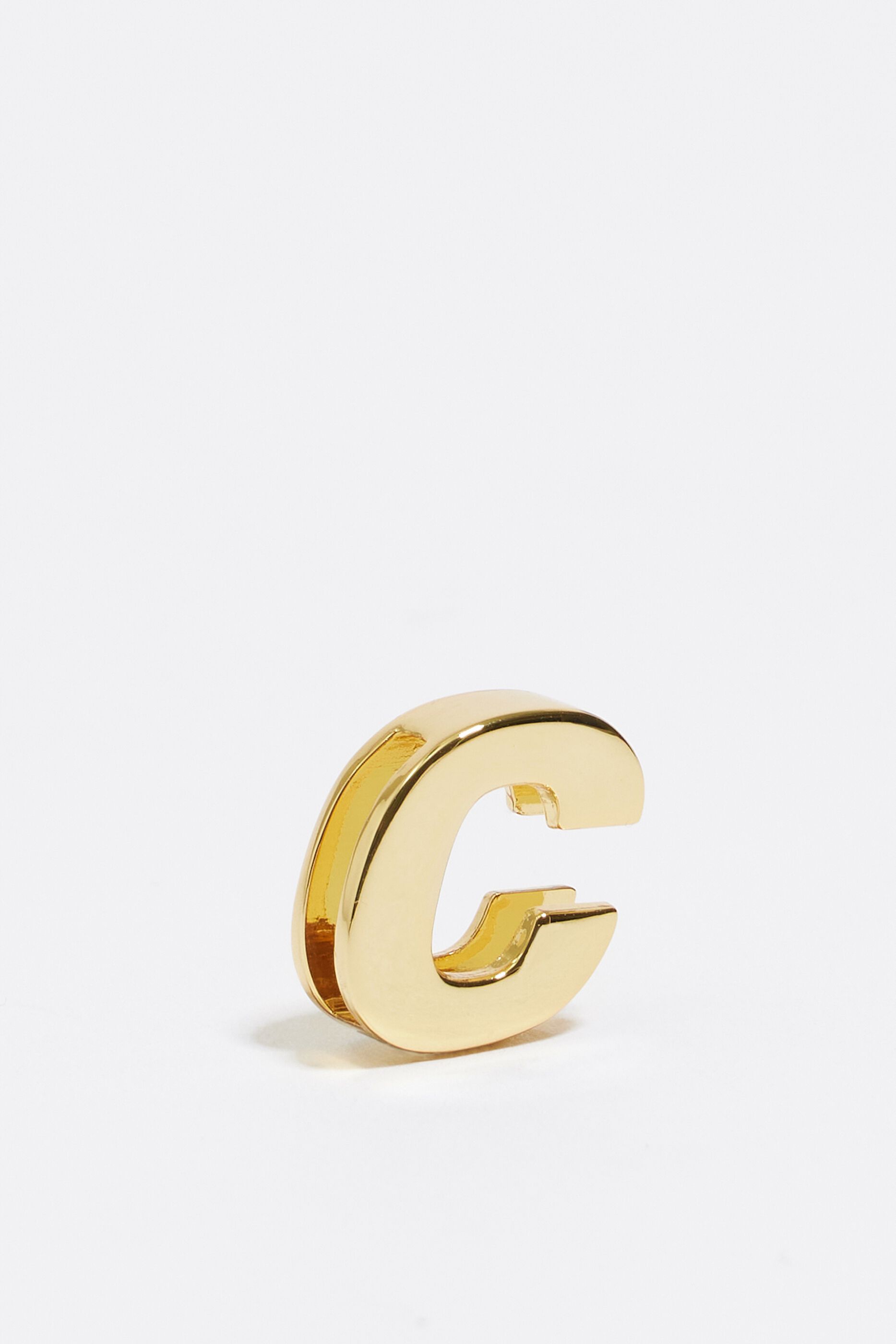 Letter C charm golden metal
