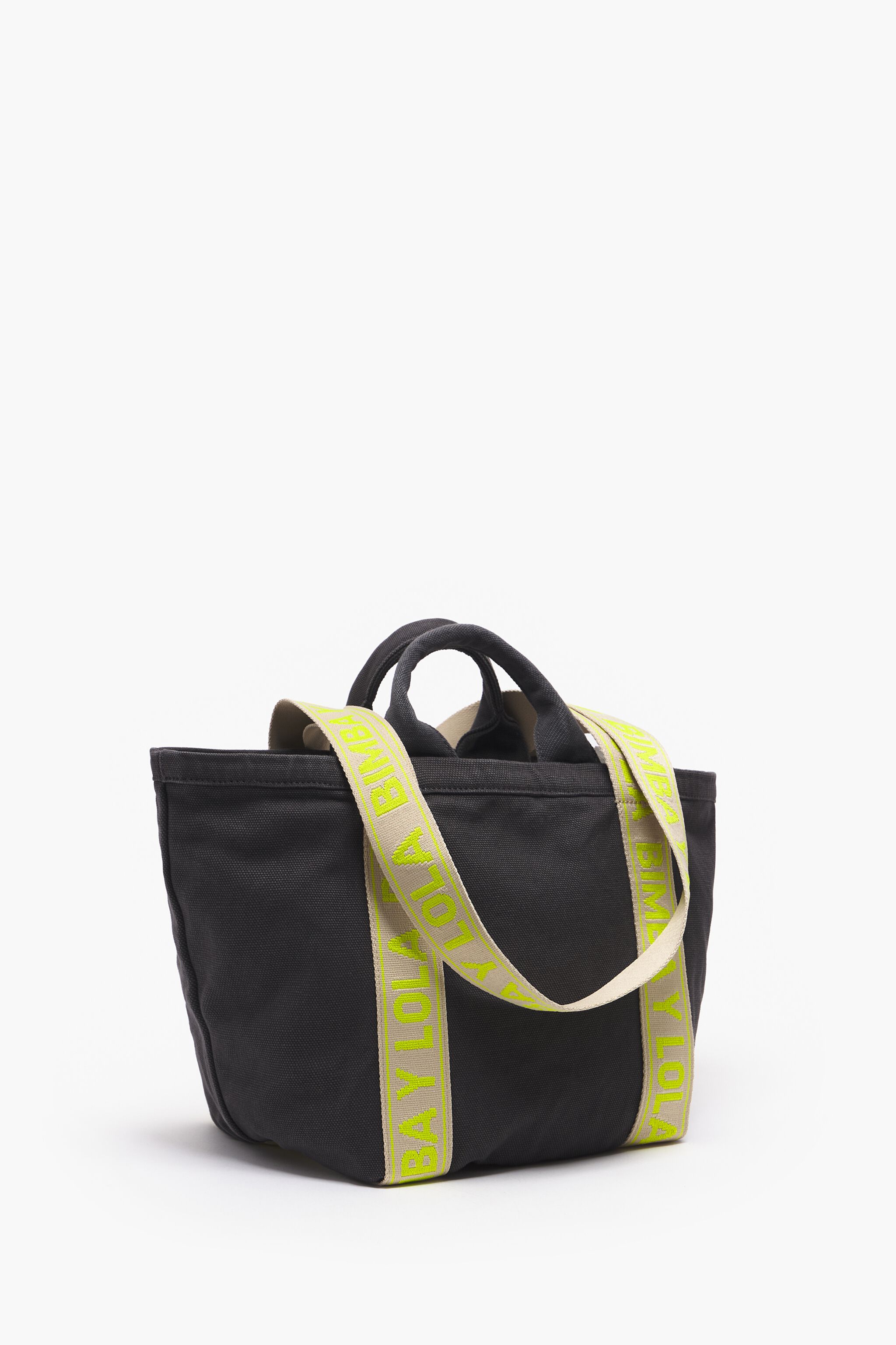 S anthracite canvas shopper bag
