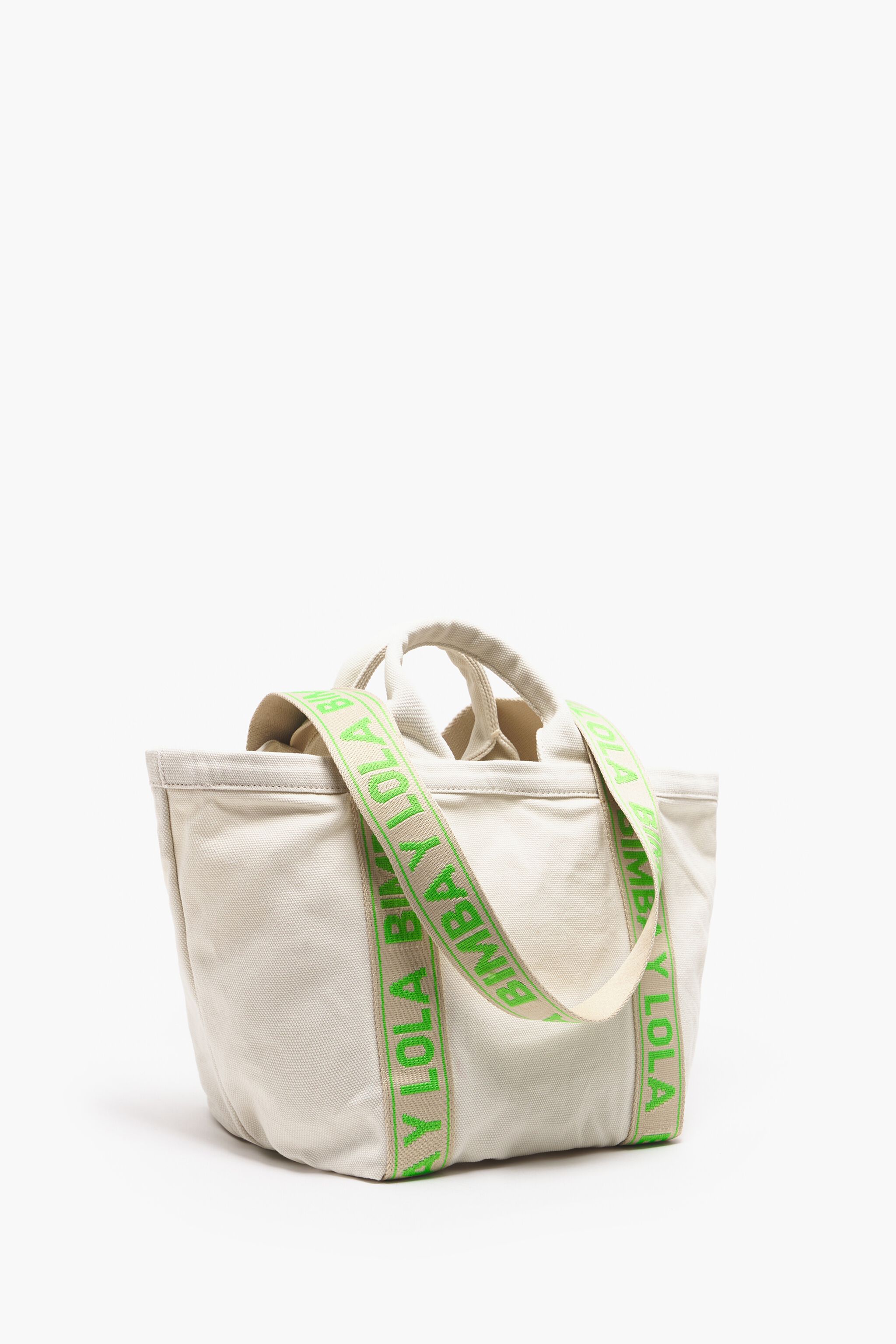 S ecru canvas shopper bag