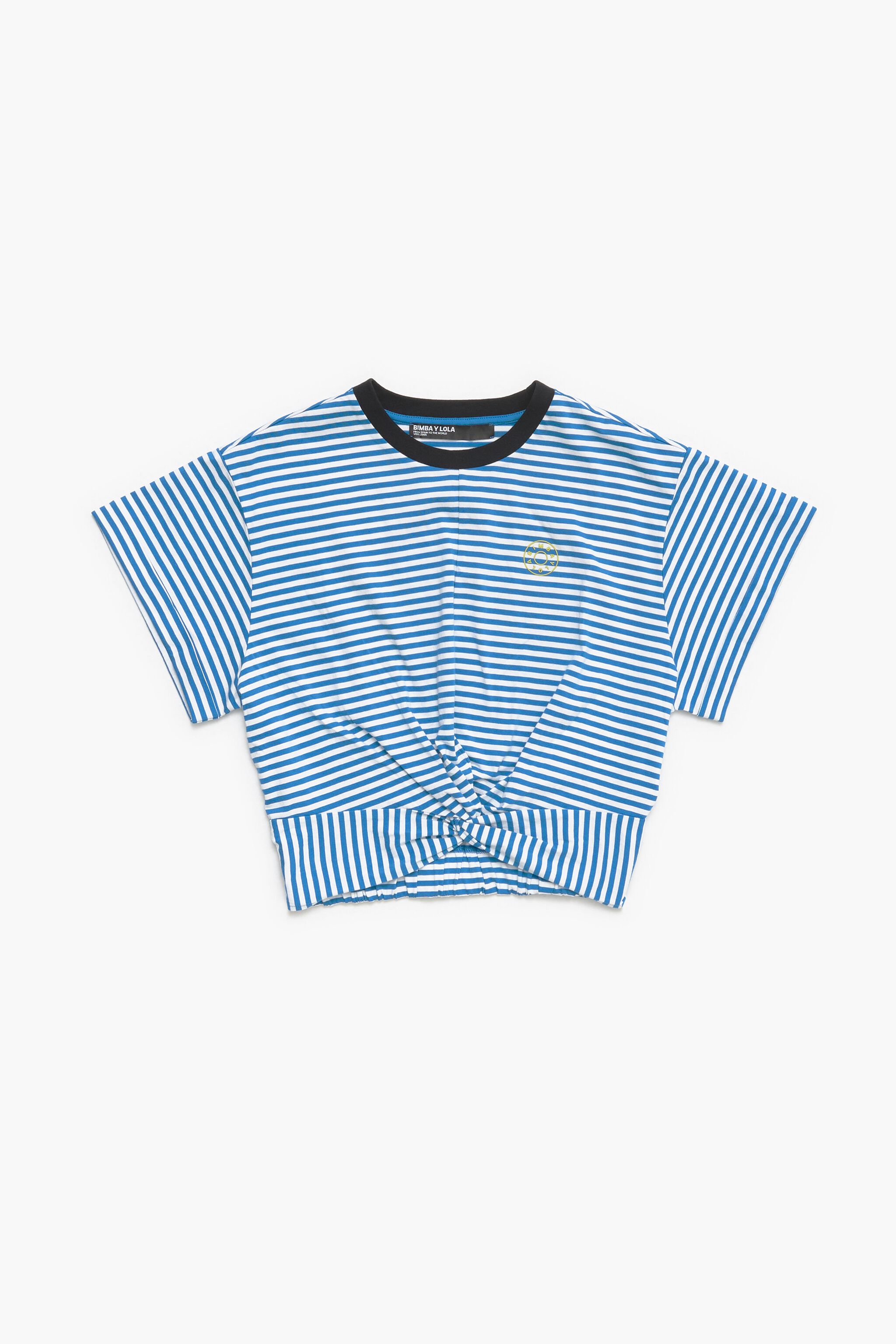 Blue and white knot boxy T-shirt