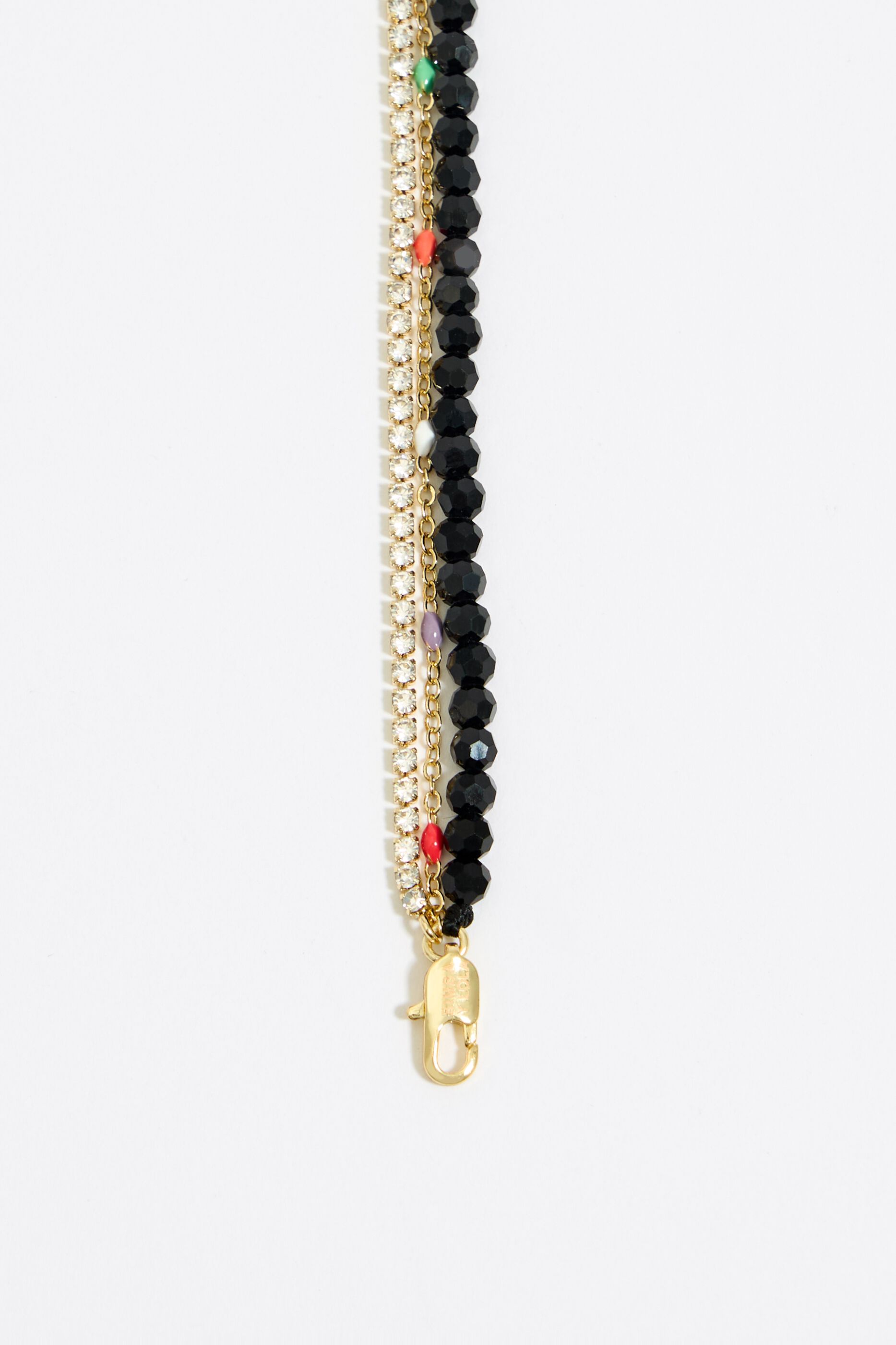 Golden chain crystal necklace