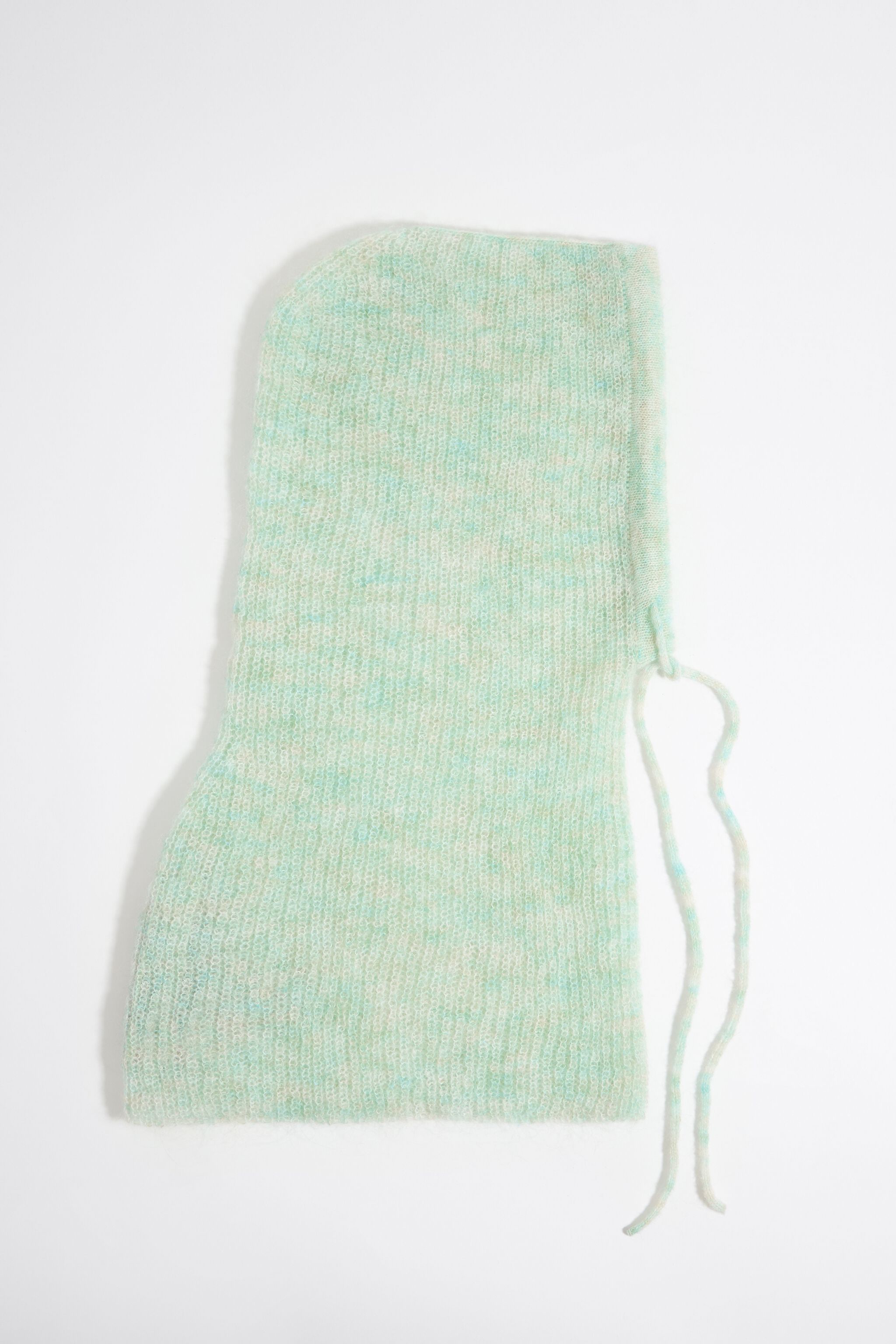 Aquamarine mohair hood