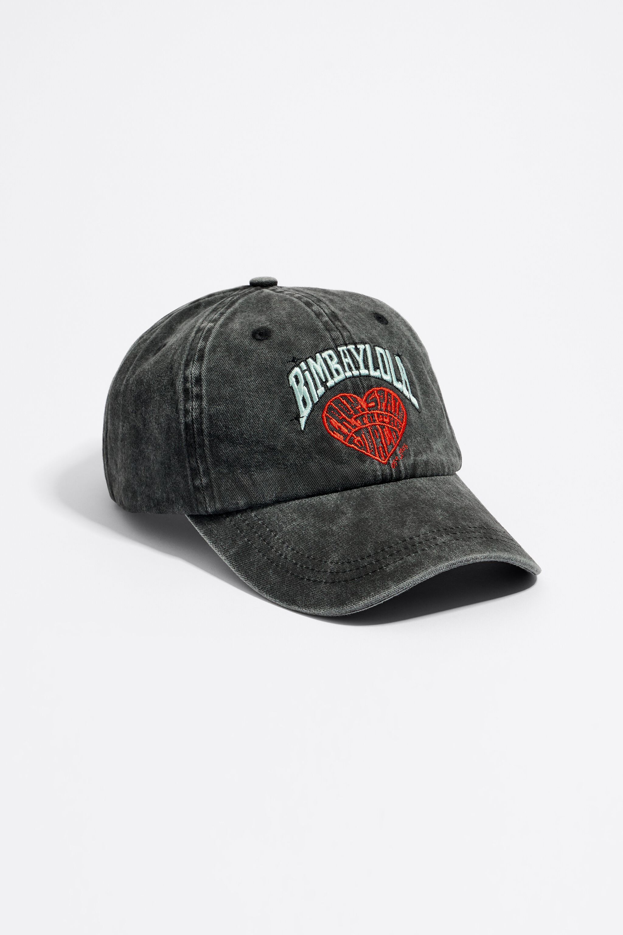 Black cotton heart cap