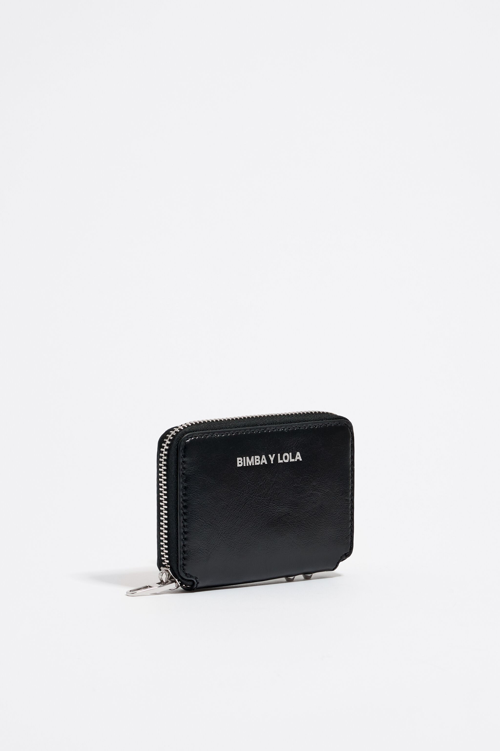 Black leather rectangular purse