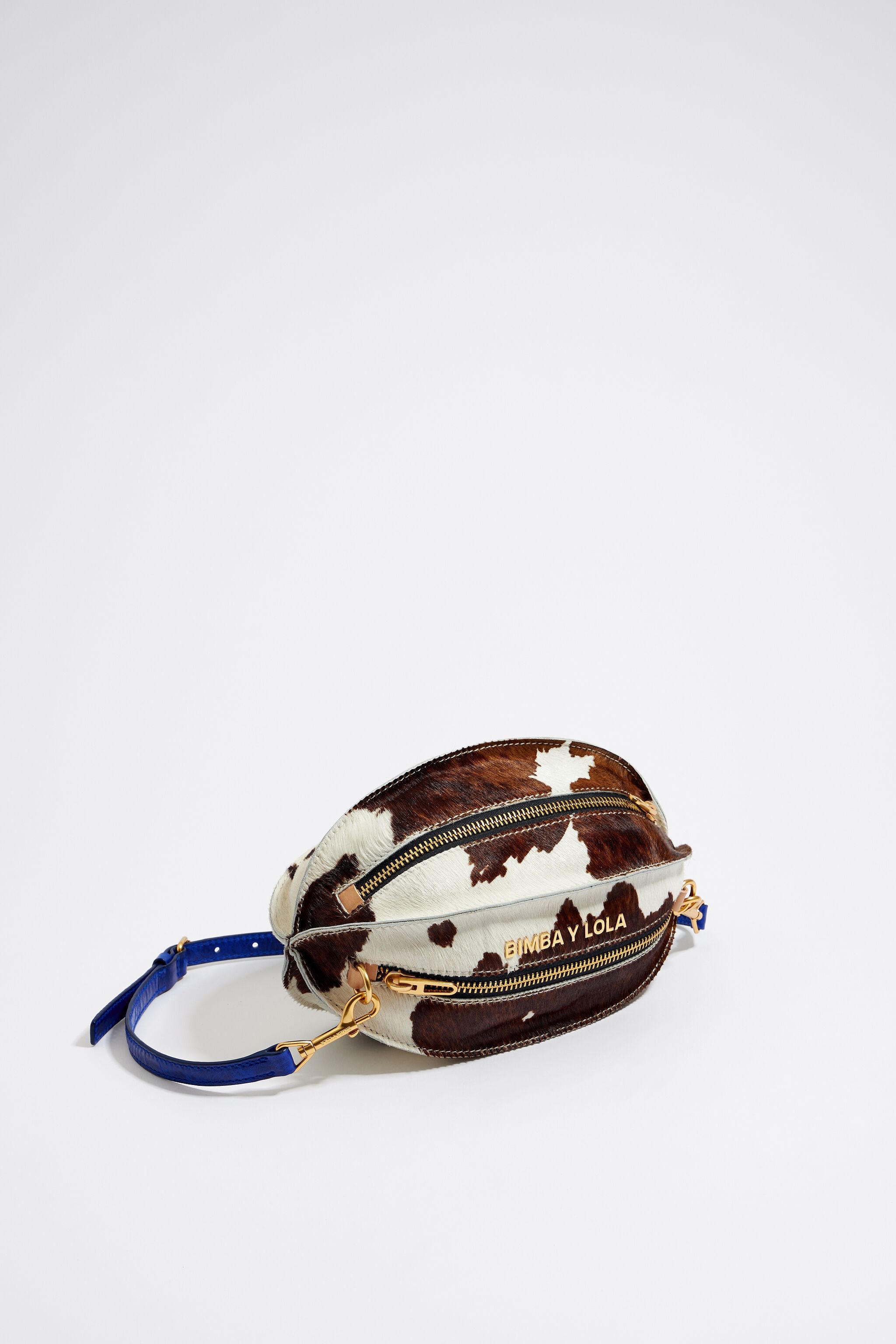 Medium Cow print leather Pelota bag