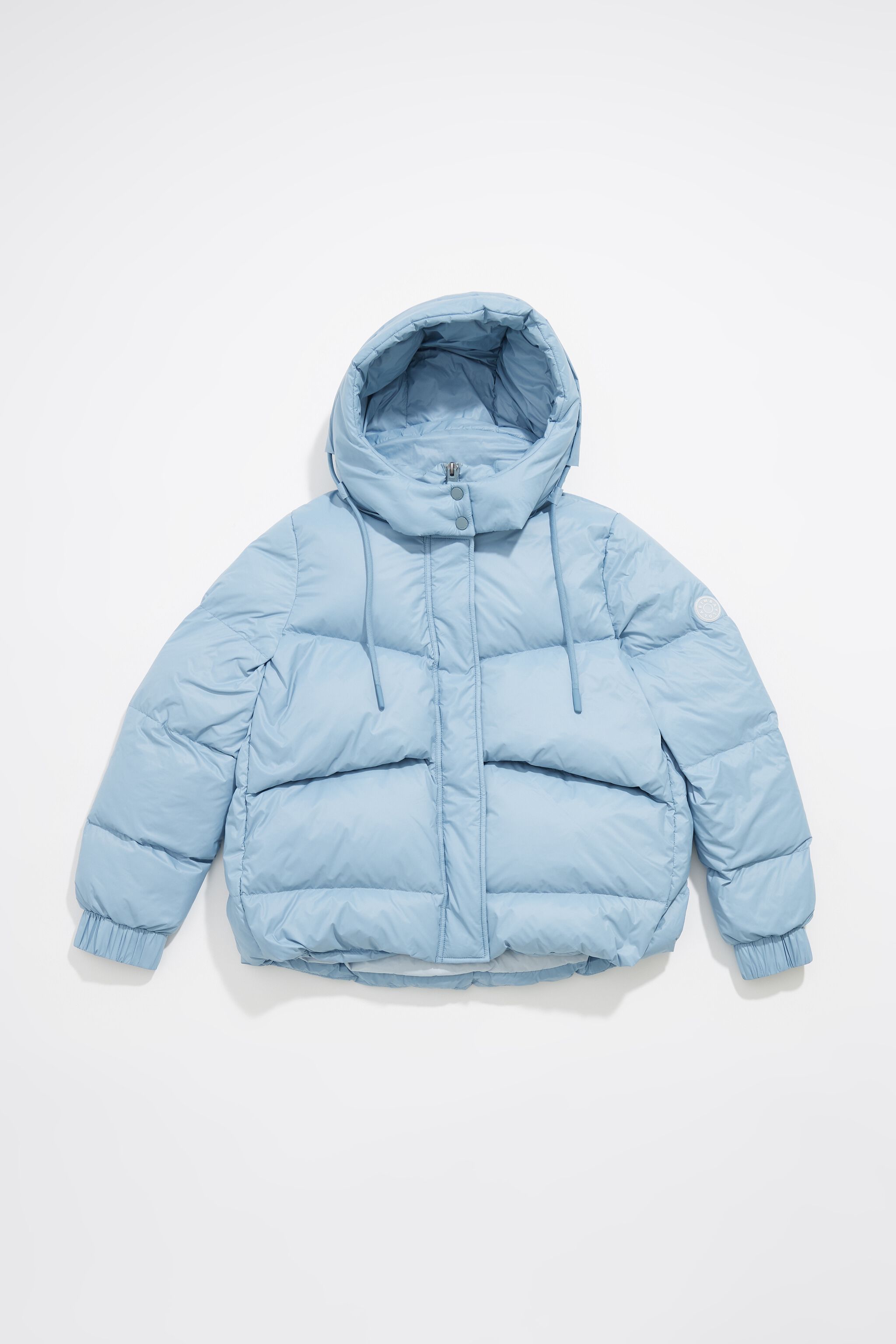 Powder blue down puffer jacket