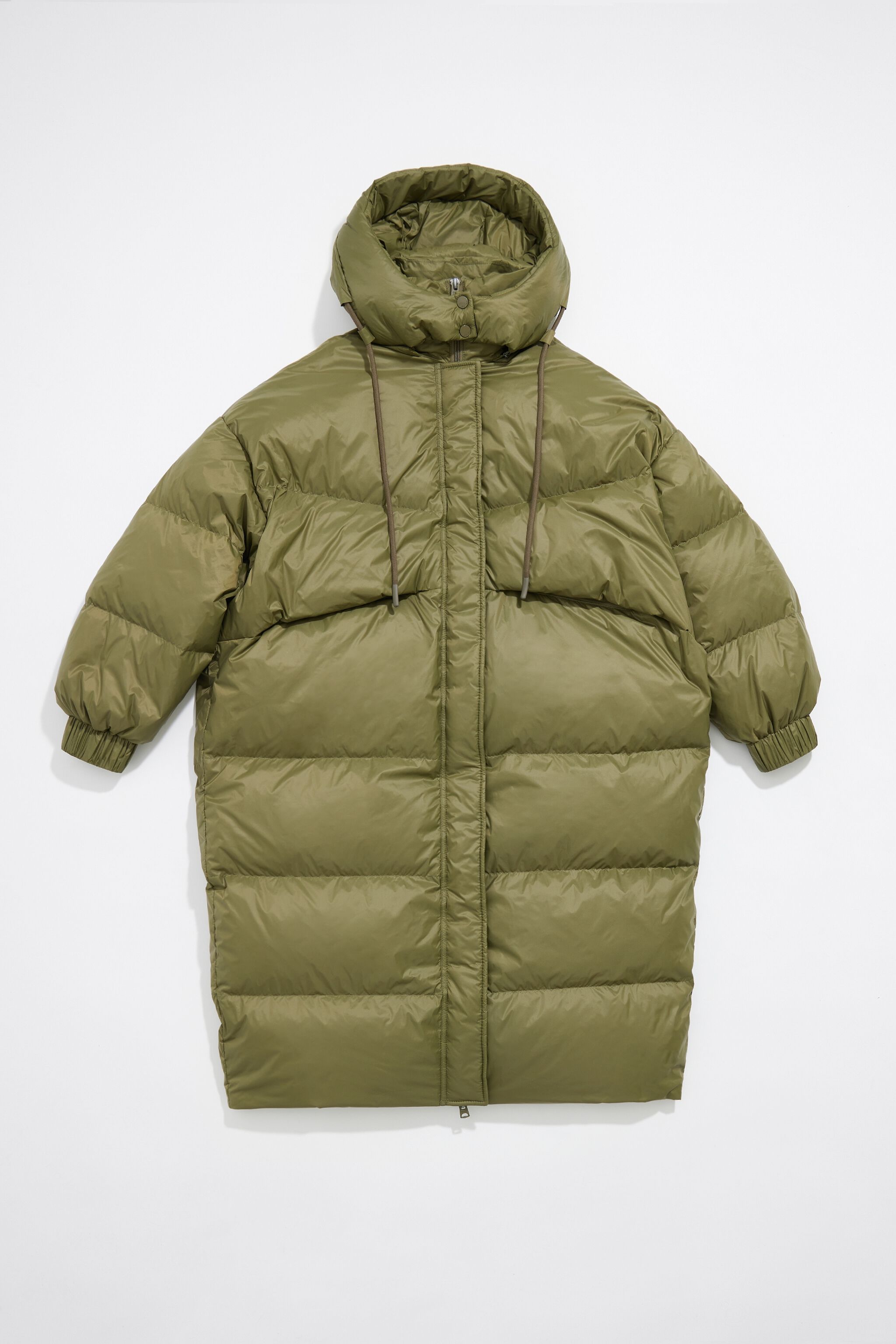 Khaki down puffer jacket