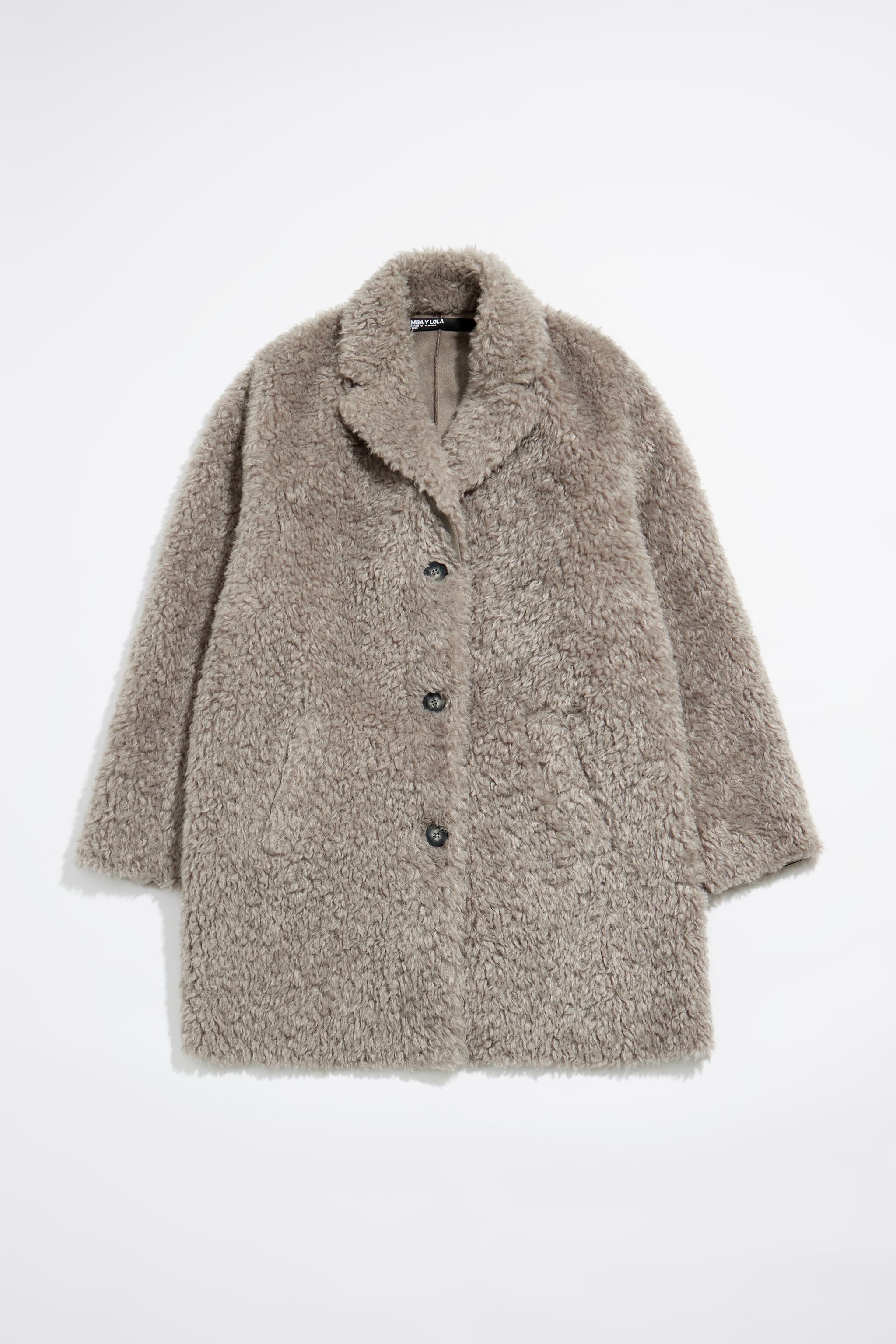 Midi gray fur coat
