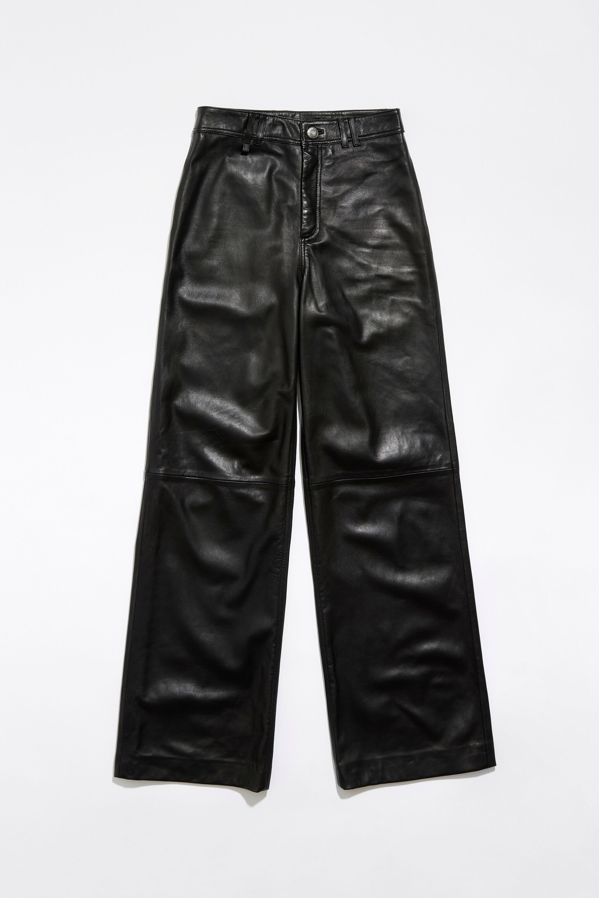 Black leather trousers