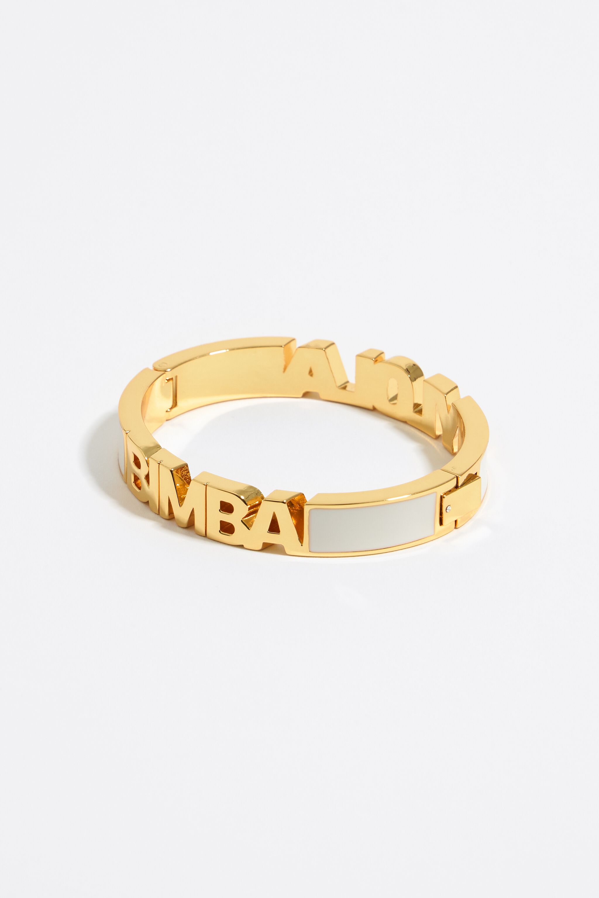 Ivory enamel logo bracelet