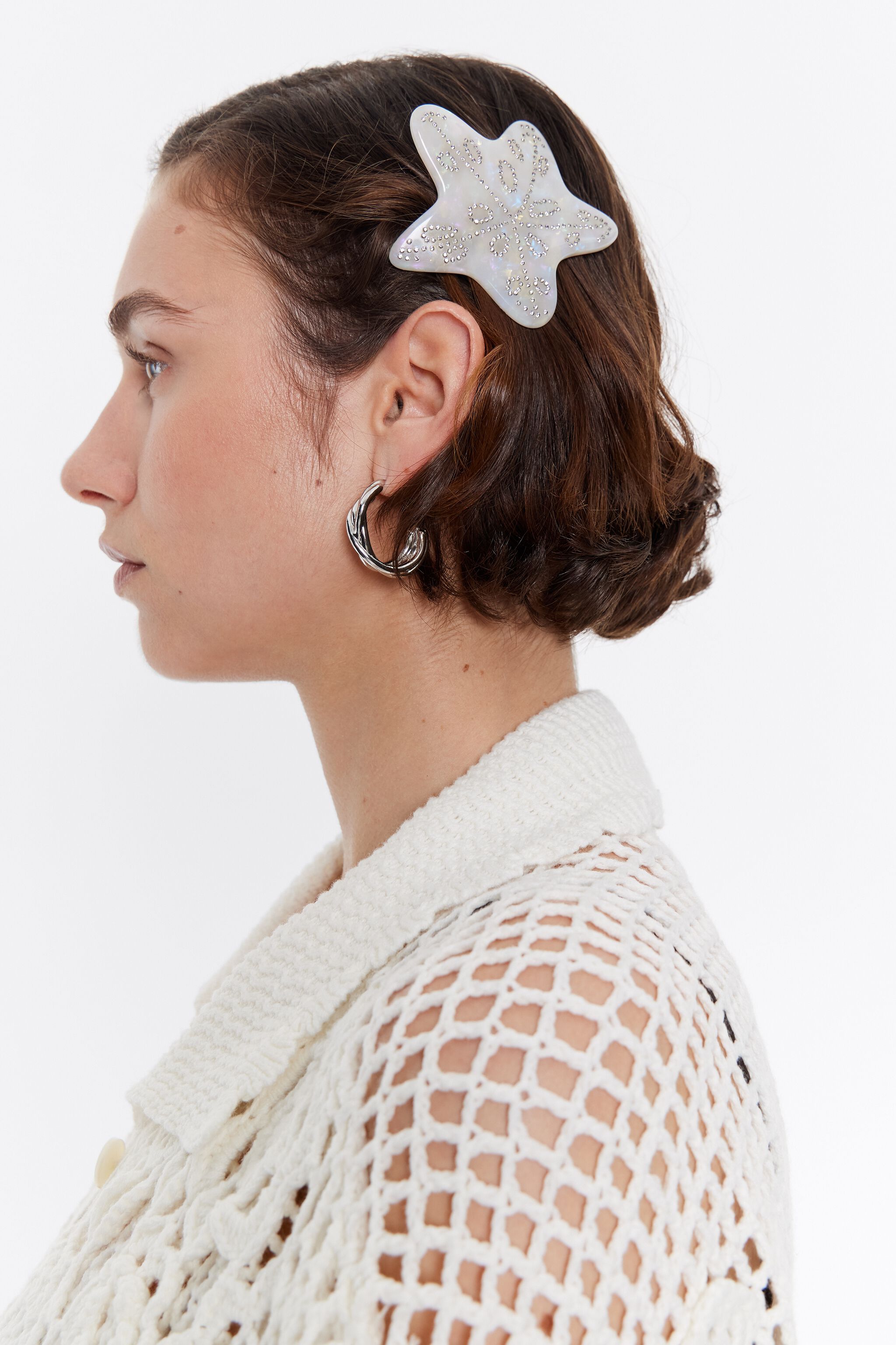 Horquilla estrella resina marfil