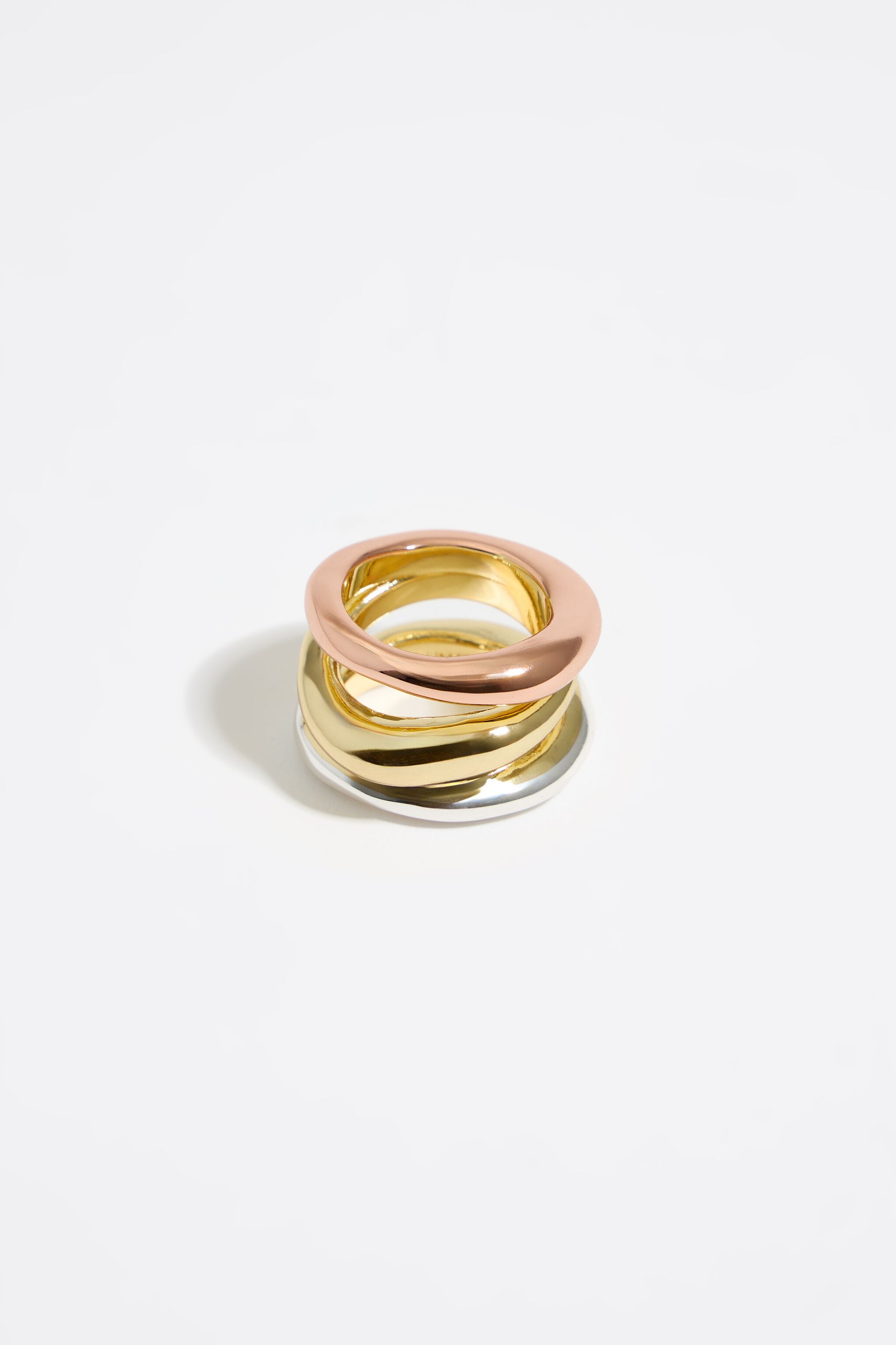 Anillo tres bandas multicolor