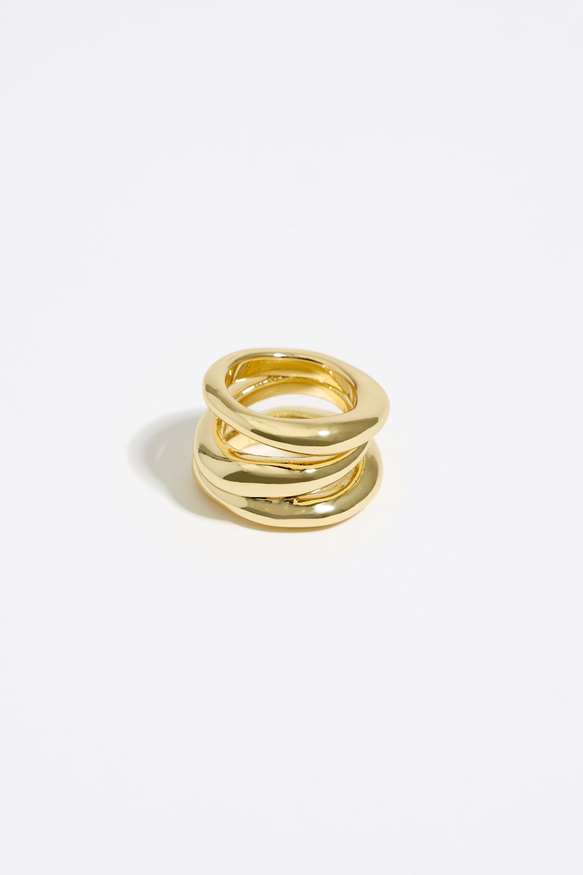 Anillo tres bandas dorado