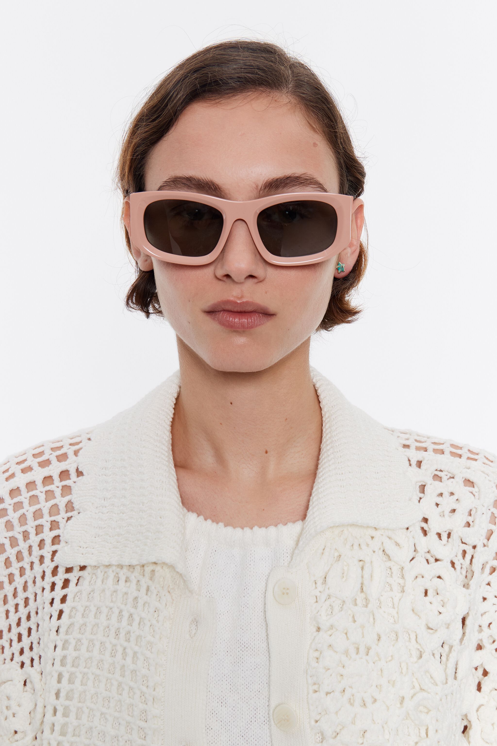 Gafas de sol rectangulares rosas