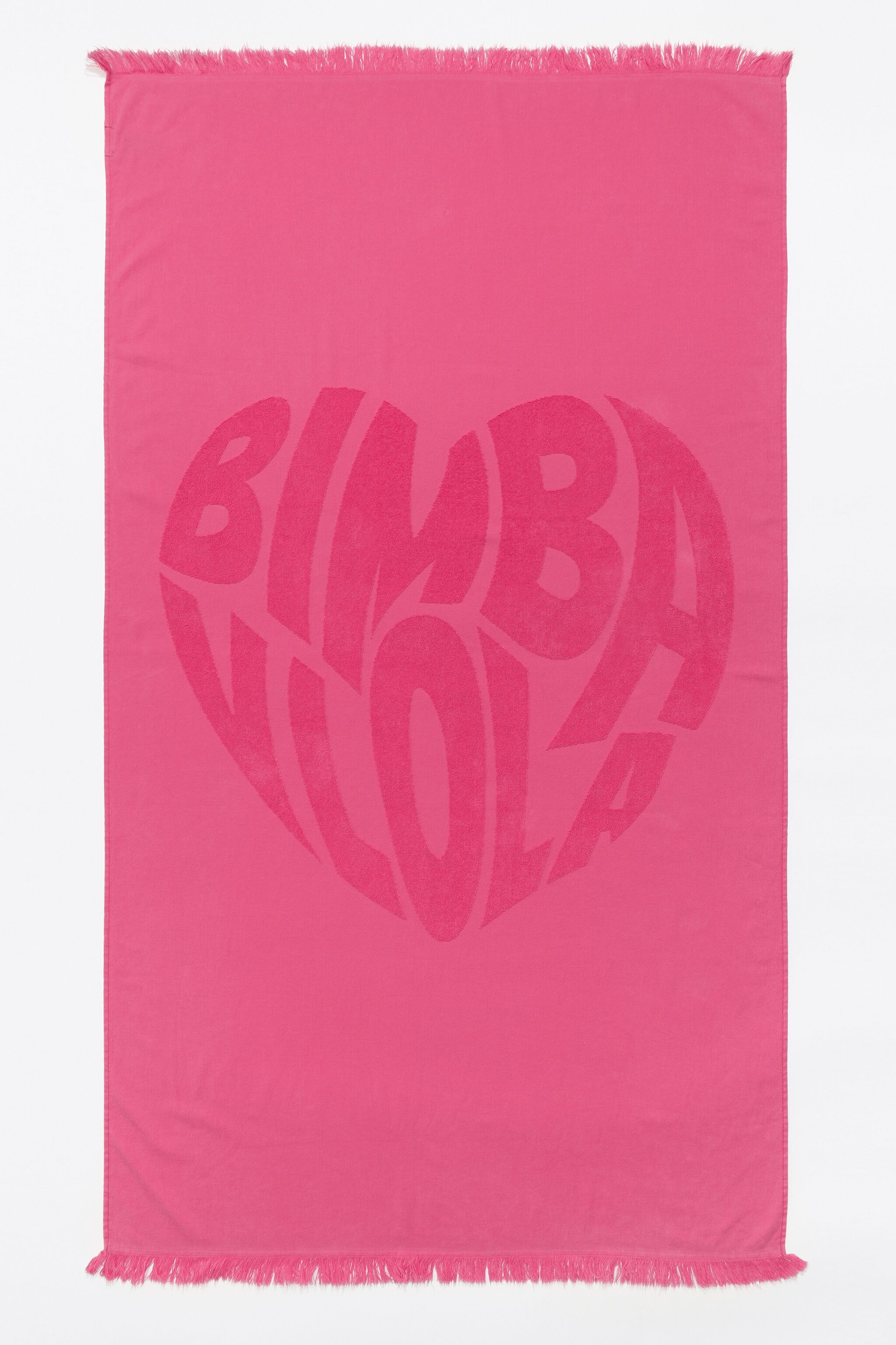Strawberry heart jacquard logo towel
