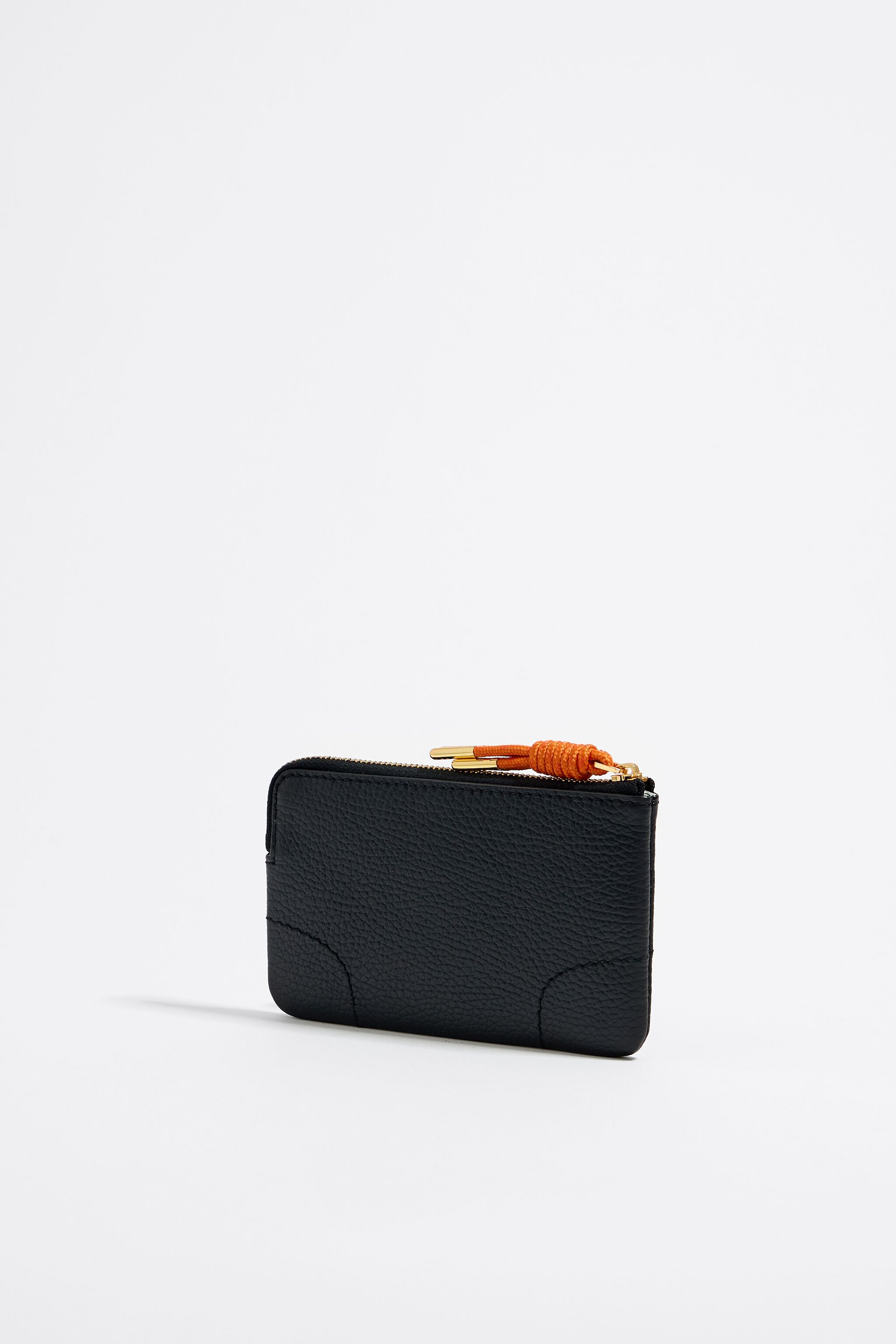 Black leather coin purse
