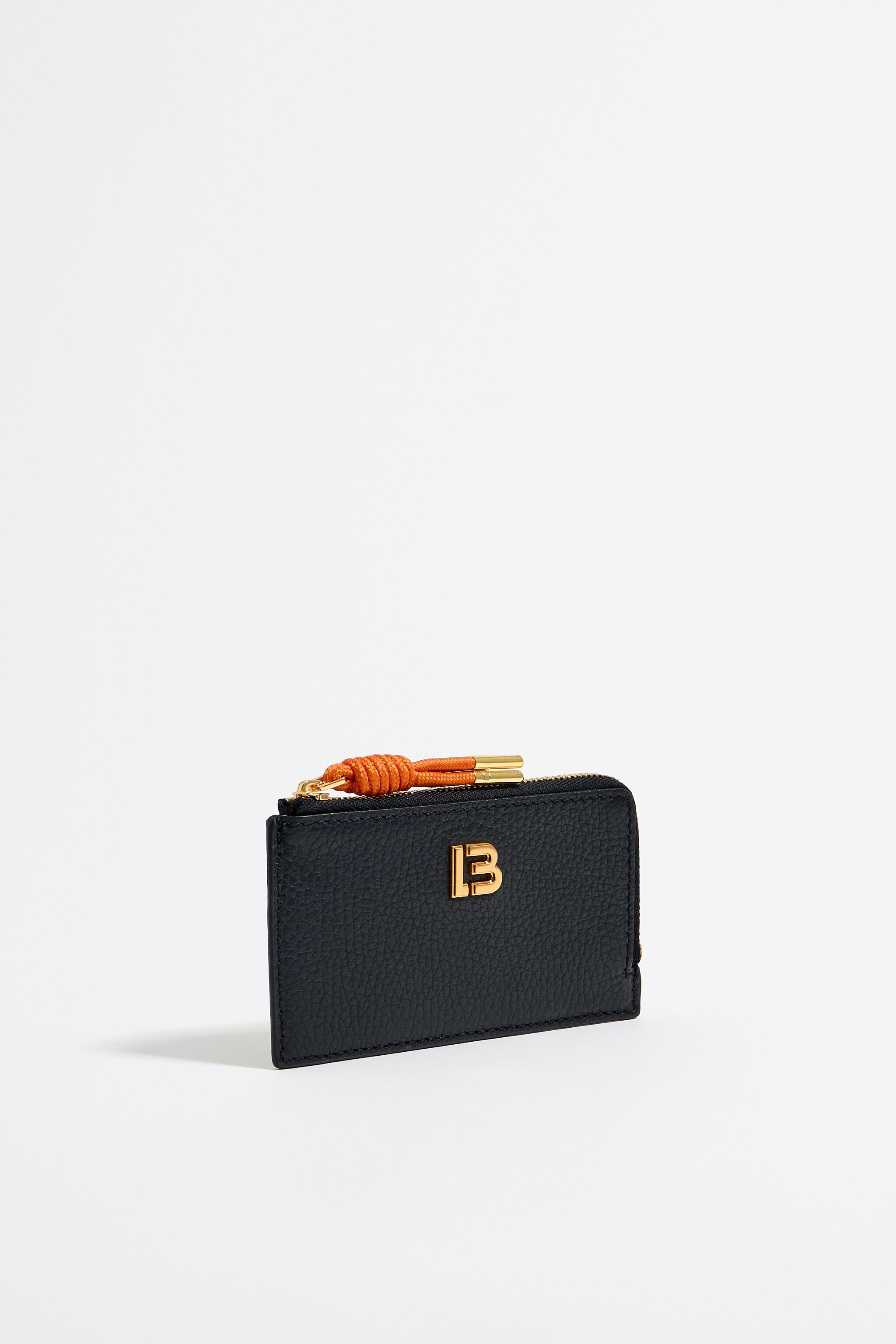 Black leather card holder/coin purse
