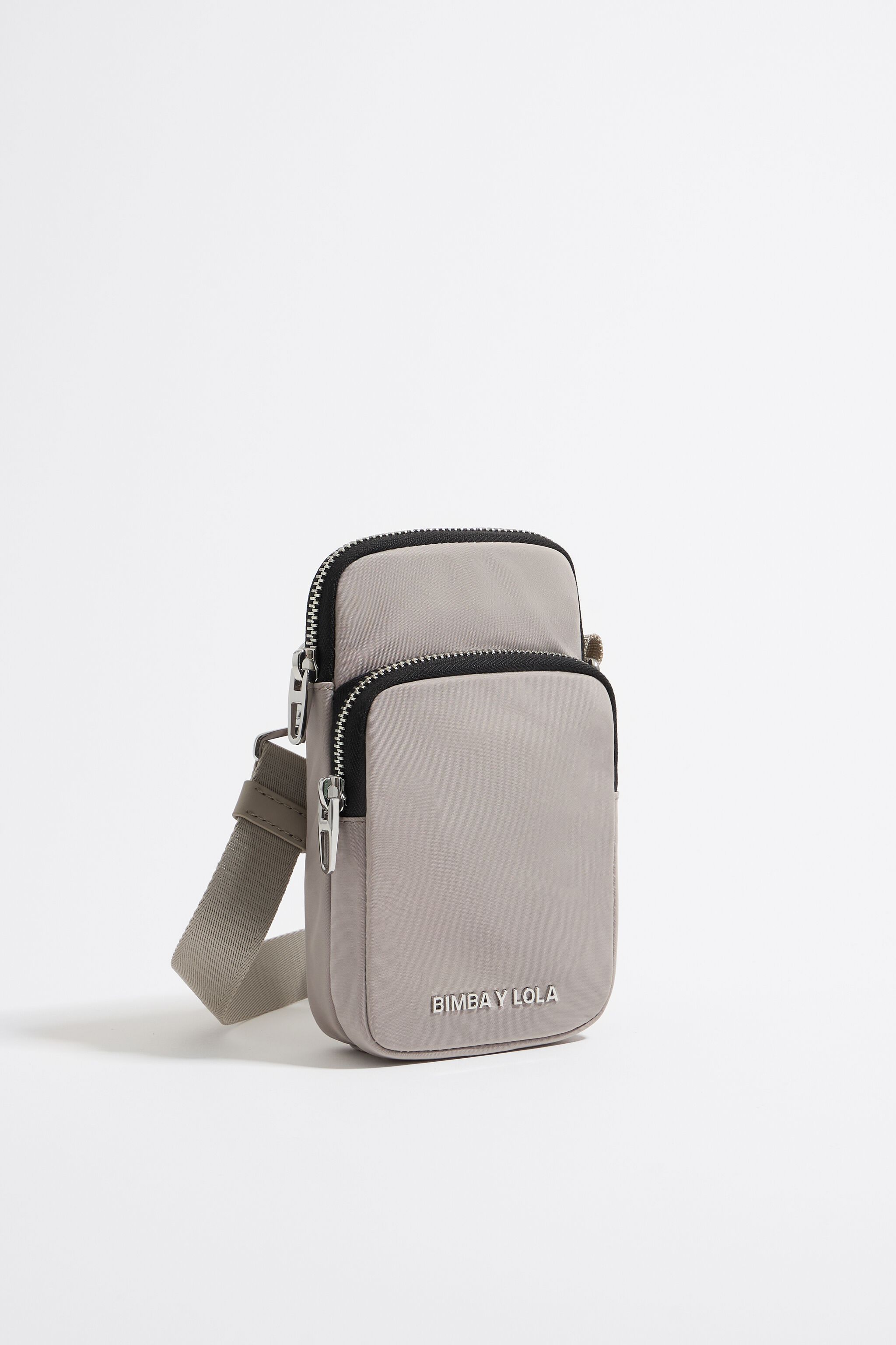 Mini sand nylon crossbody bag