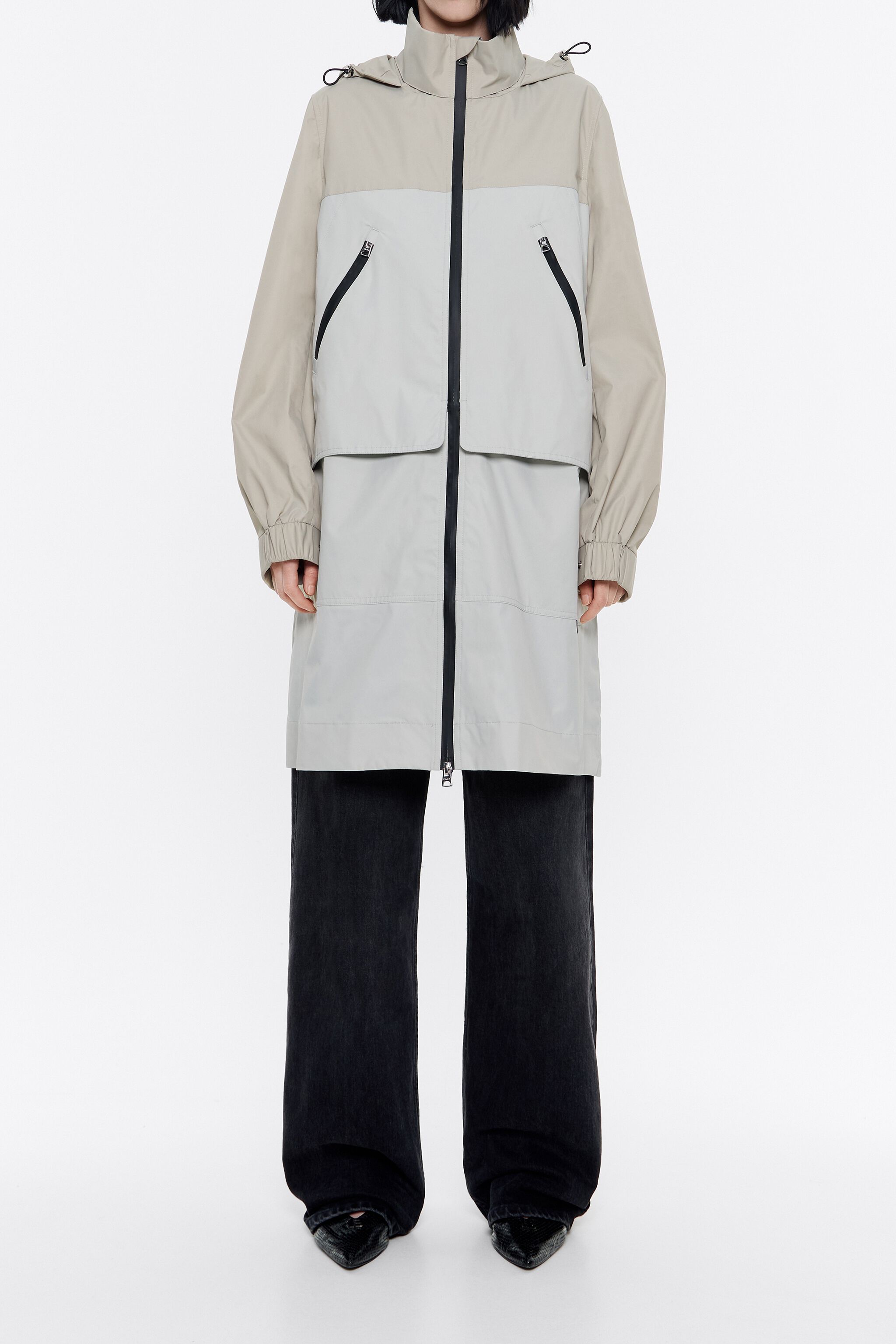 Gabardina recta bicolor