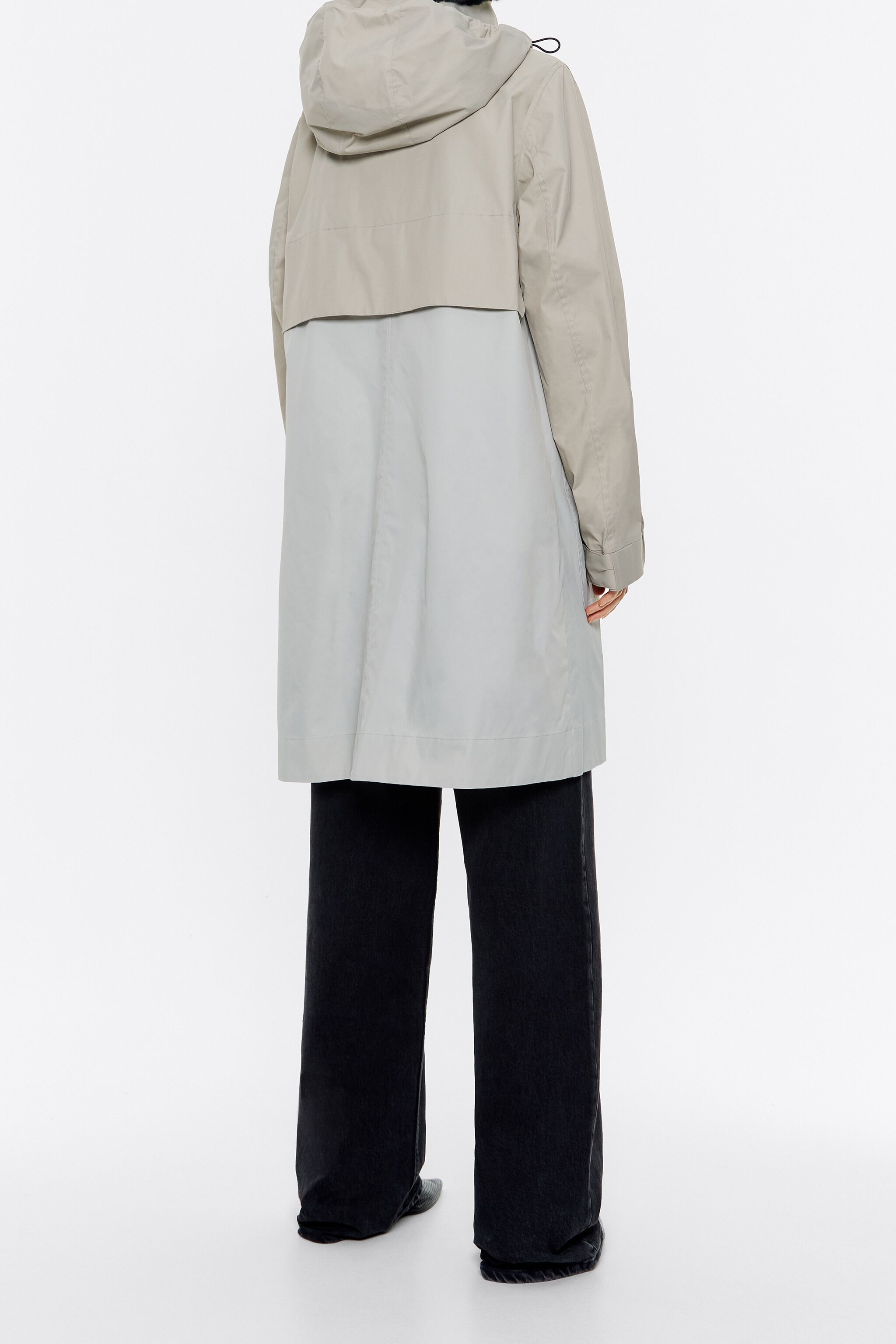 Gabardina recta bicolor