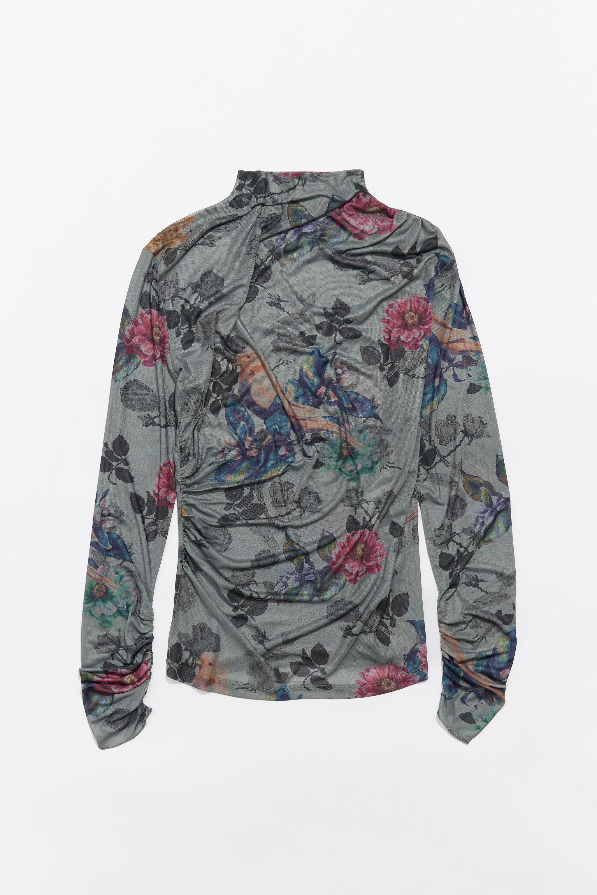 Khaki Canary tulle fitted T-shirt