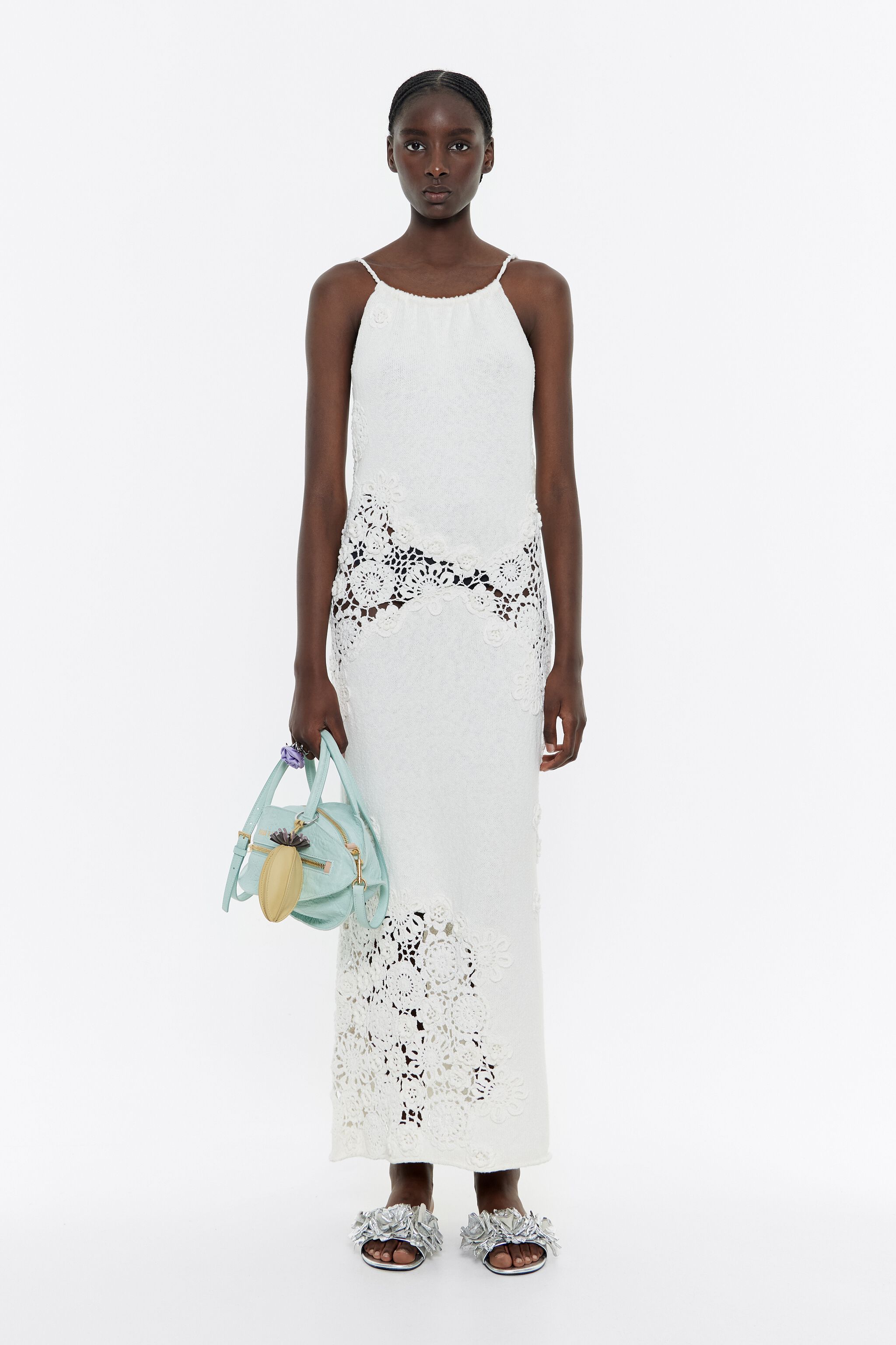 Vestido crochet blanco