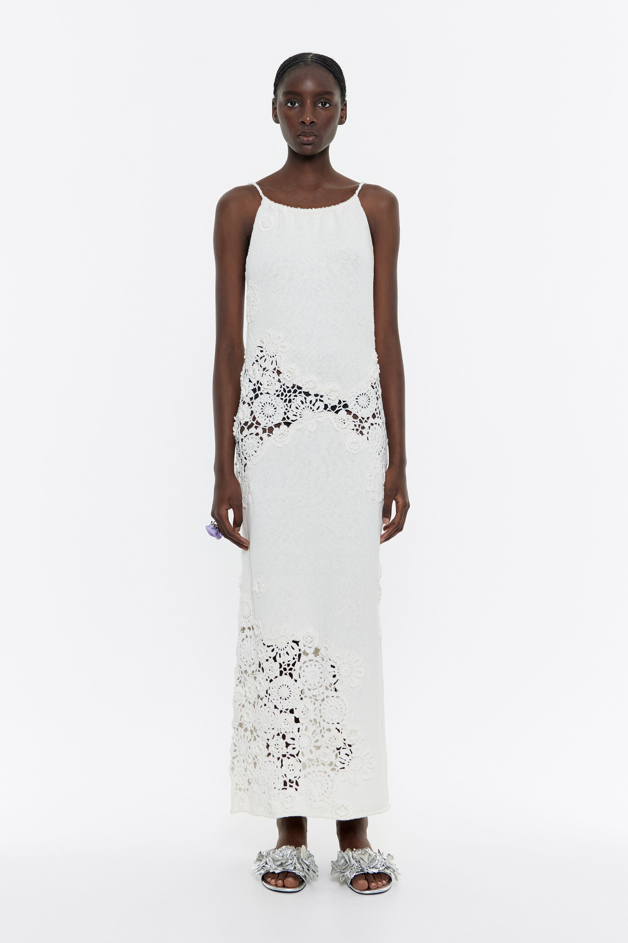 Vestido crochet blanco