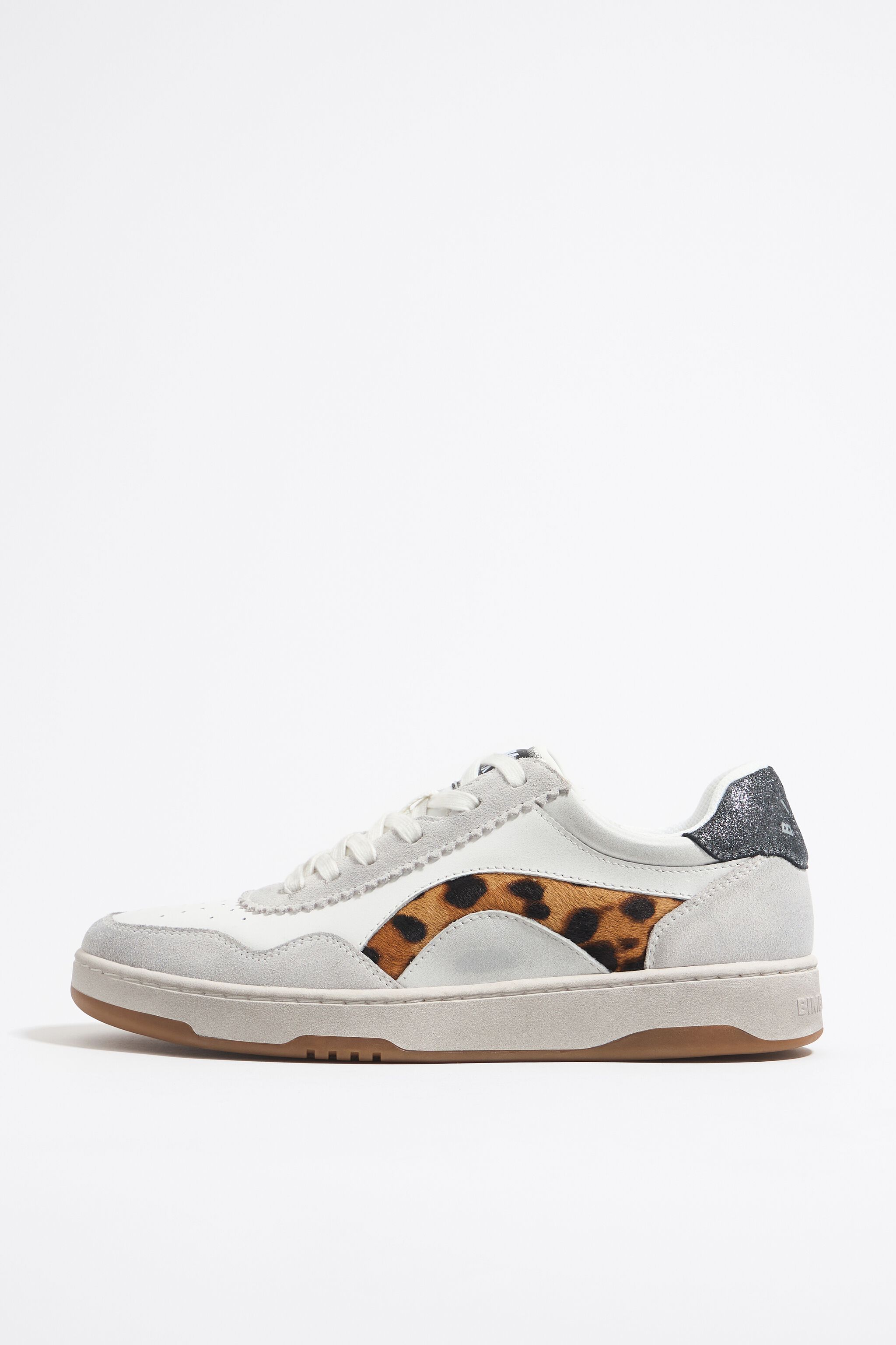 White Leopard print leather 13 57 cupsole sneaker
