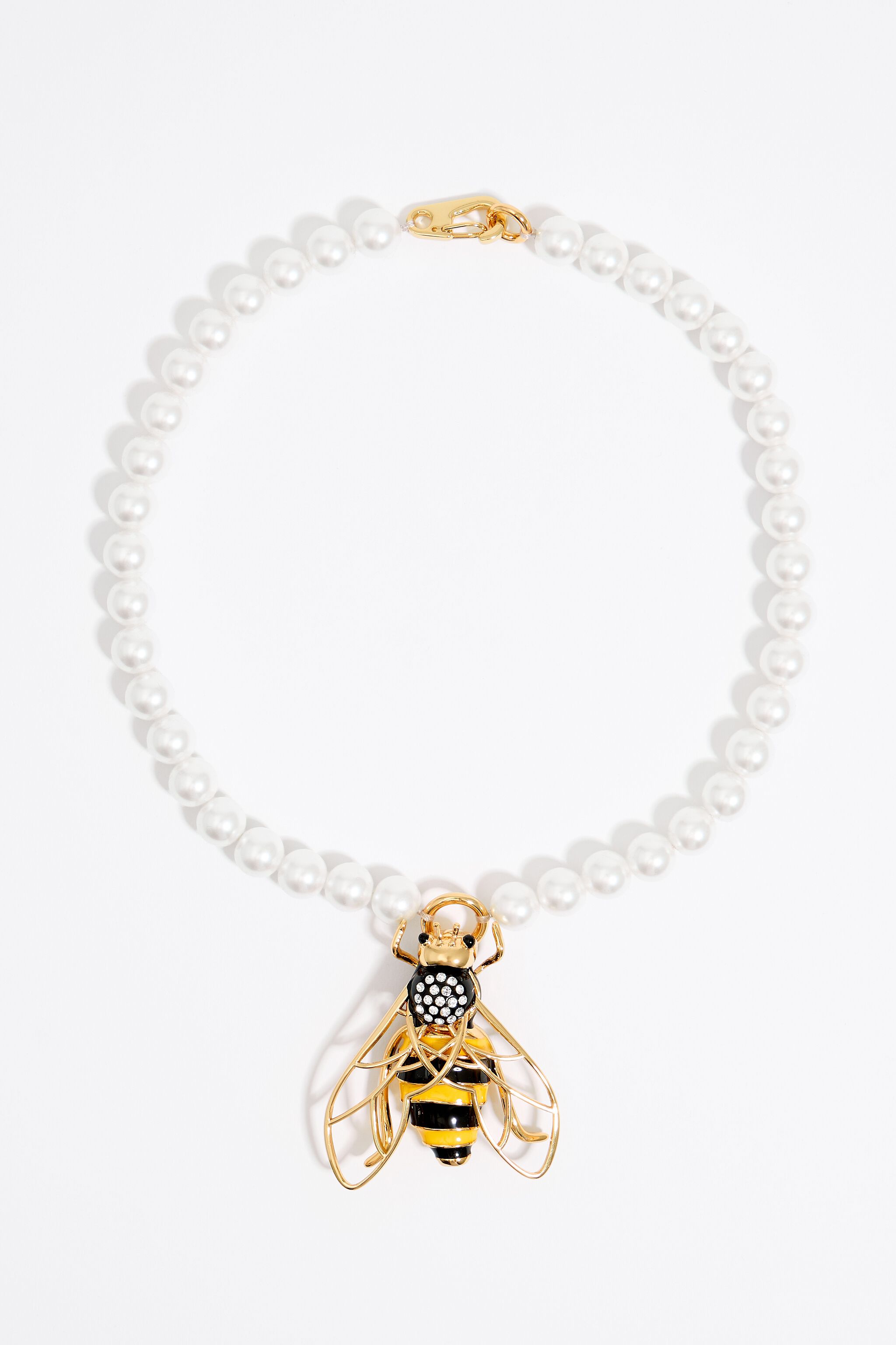 Bee pearl necklace