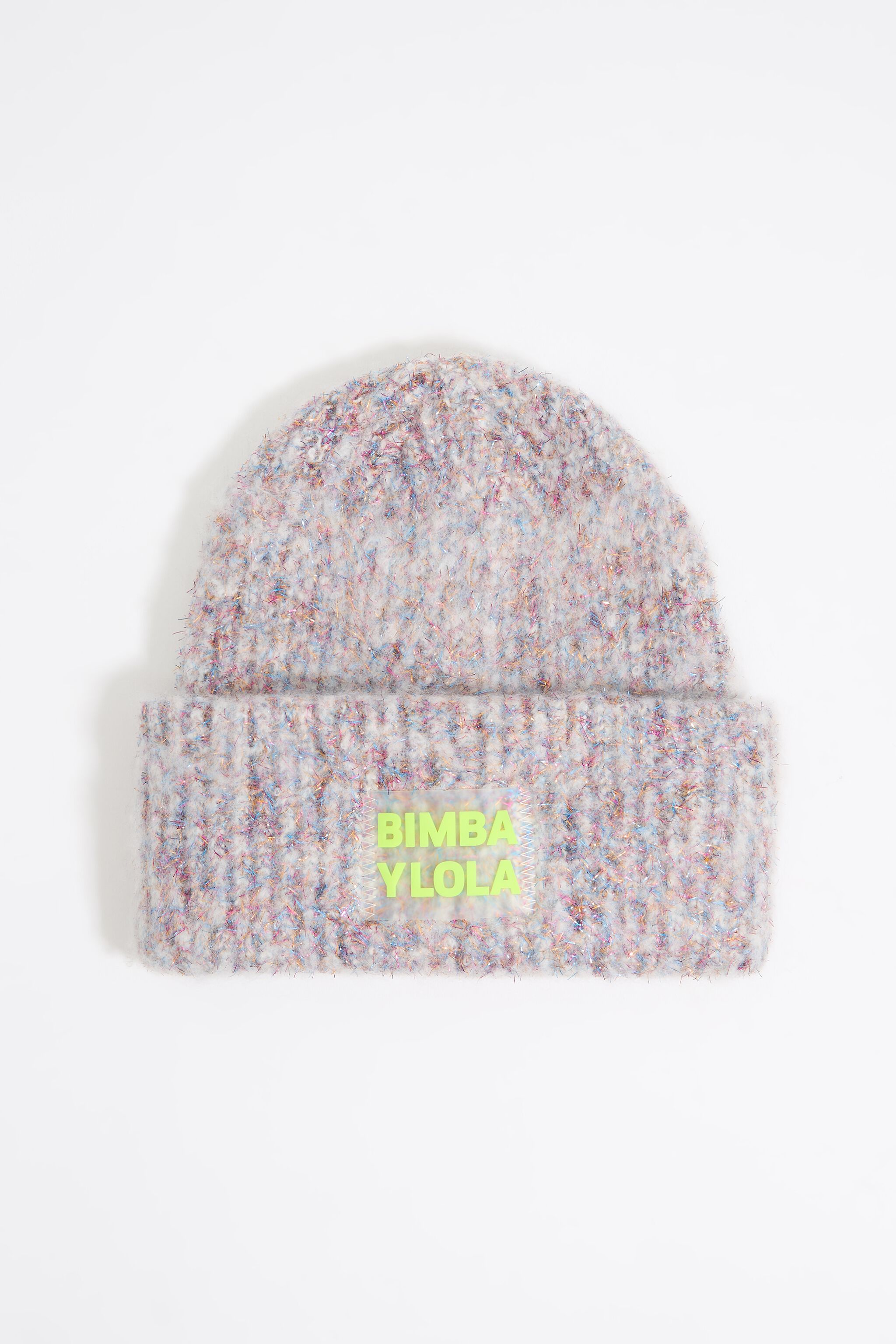 Ivory lurex knit hat