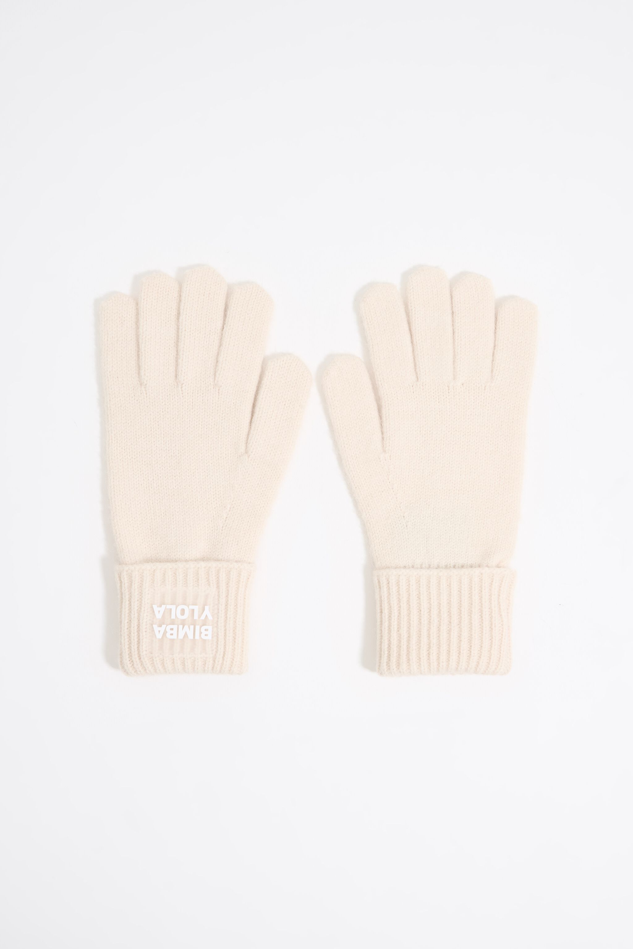 Ivory knit gloves