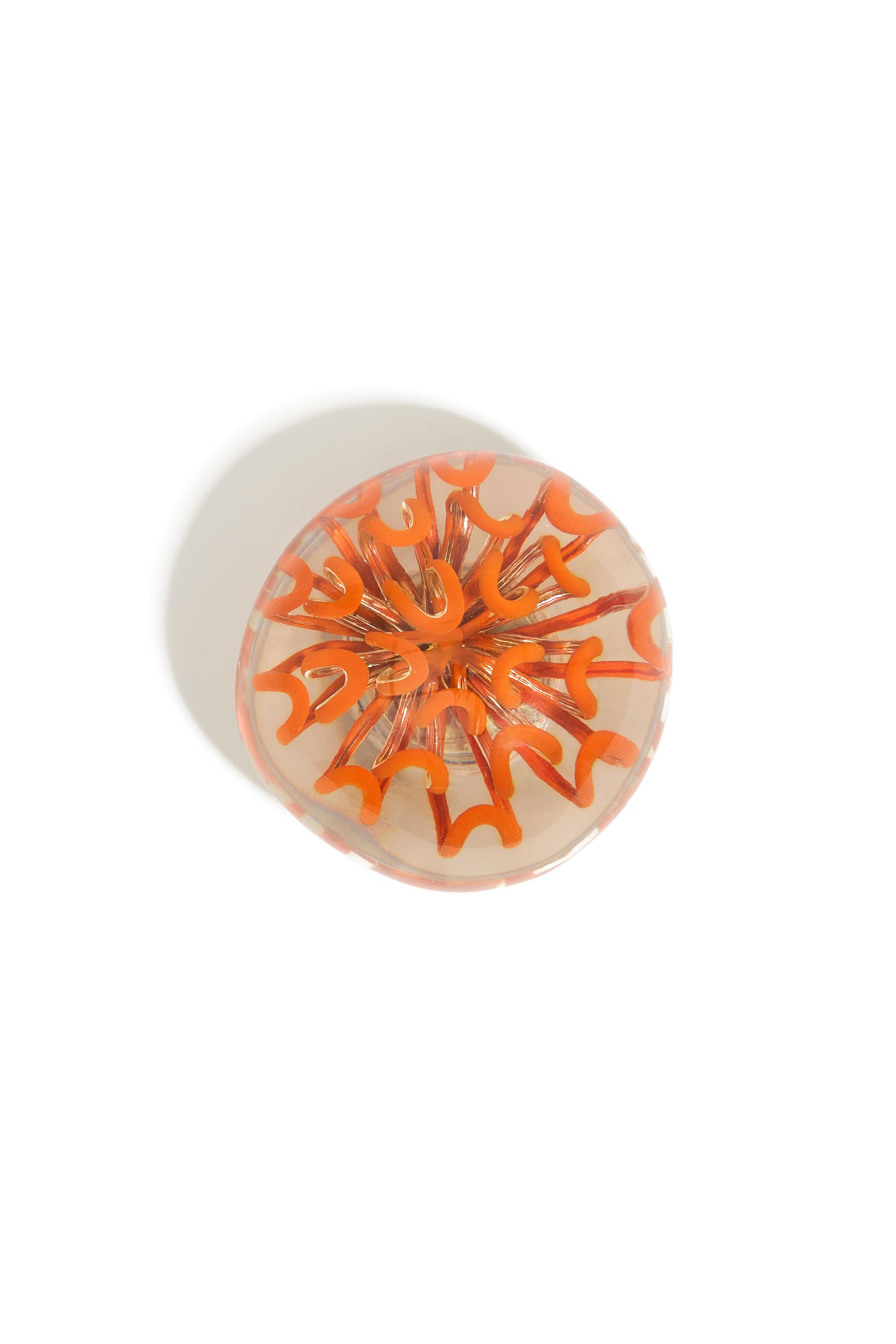 Charm crisantemo burbuja naranja
