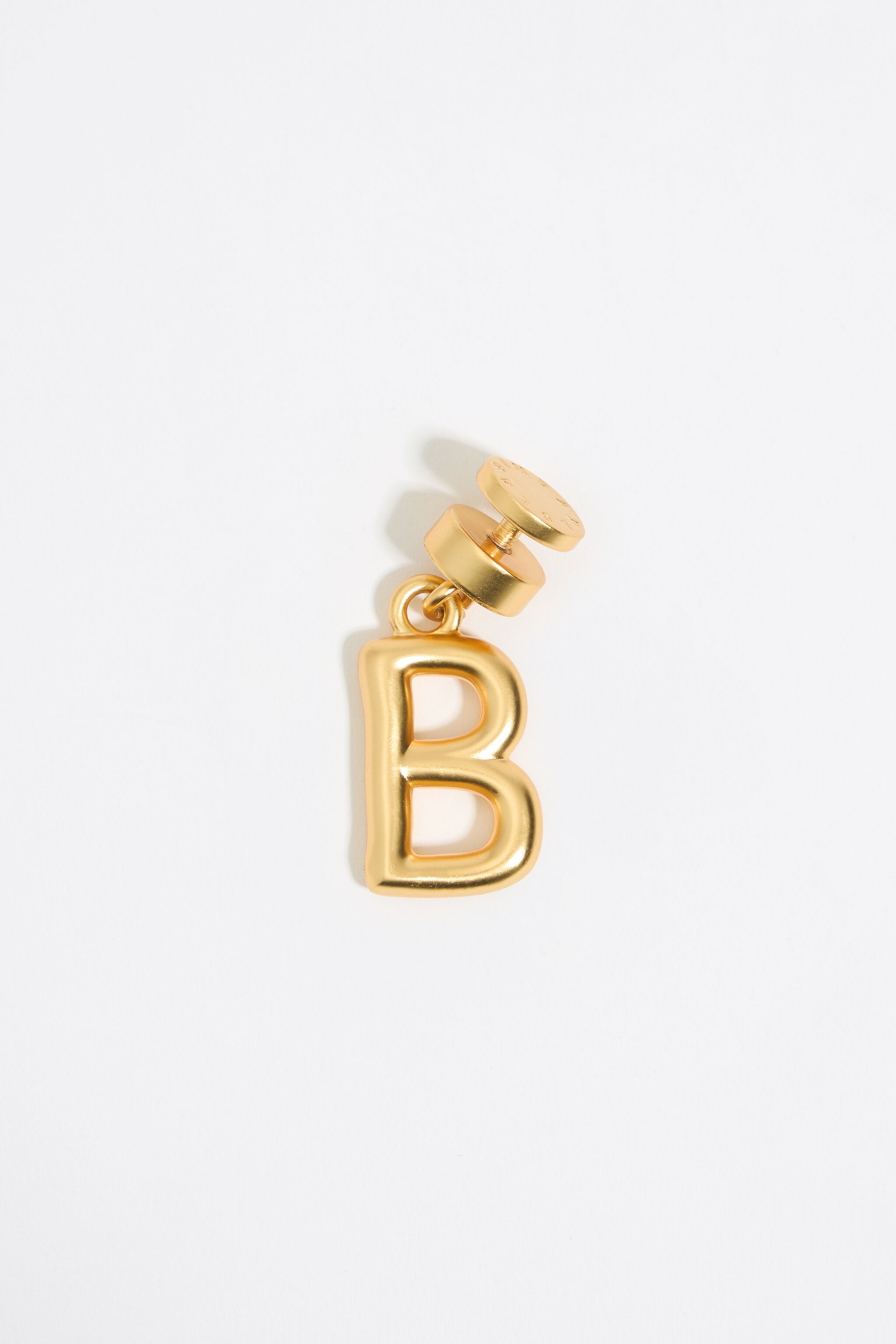 Matte gold letter B charm