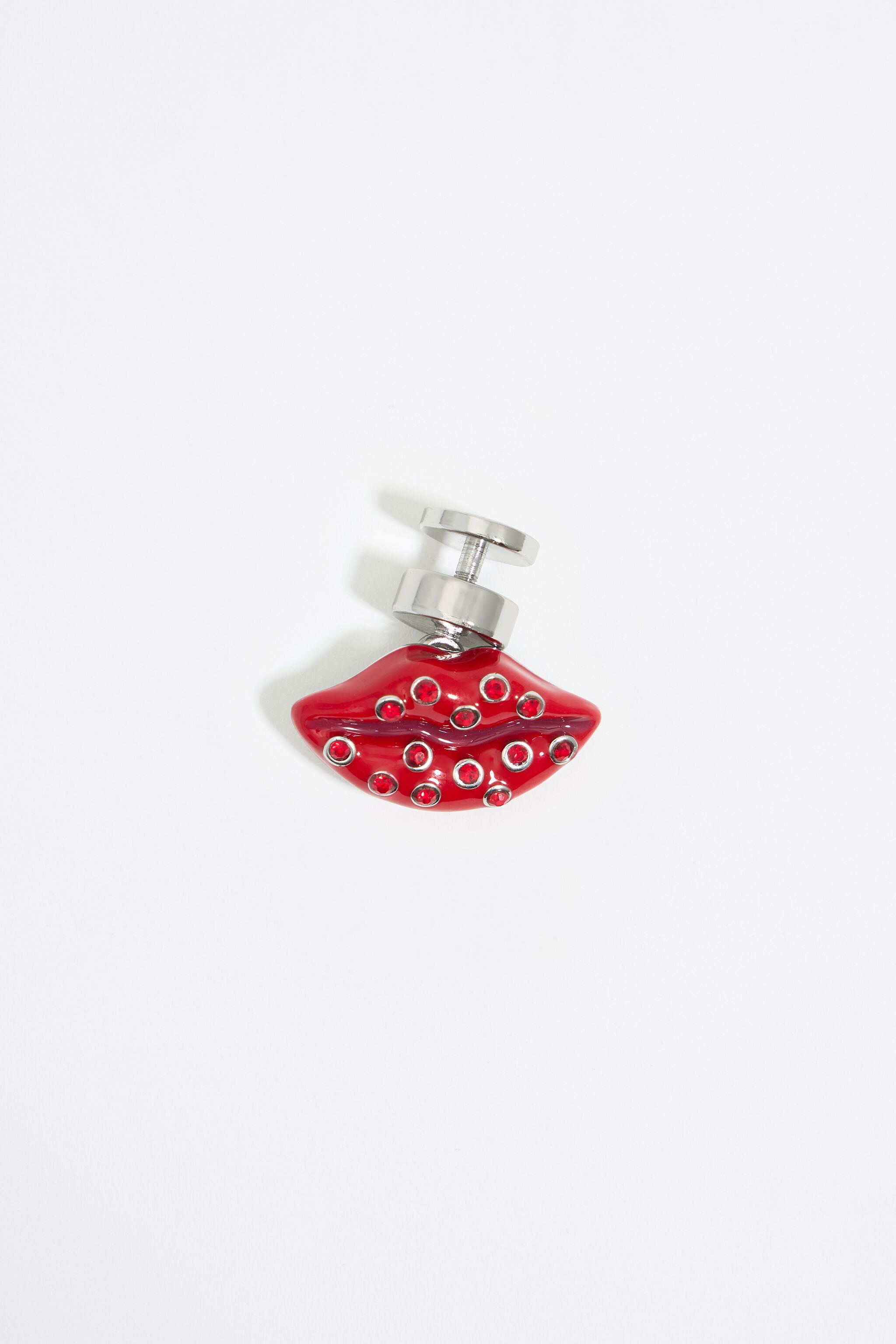 Red crystal lips charm