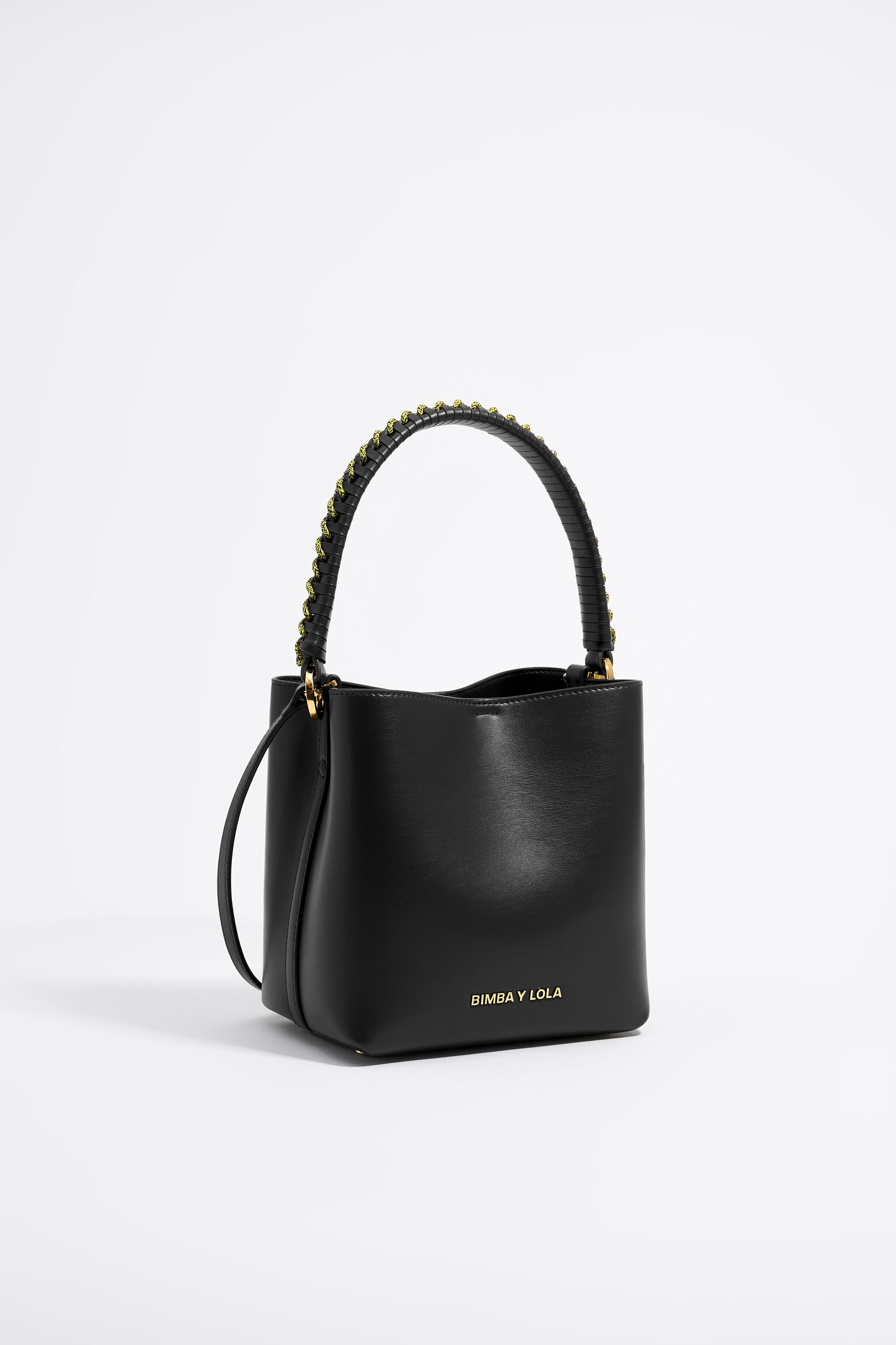 Bolso bucket Chihuahua peque&ntilde;o piel negro