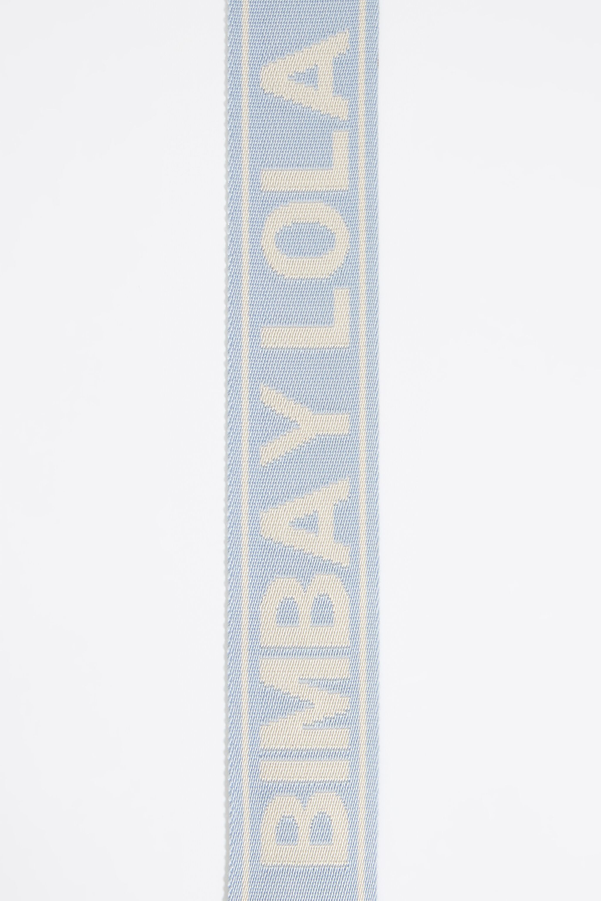 Light blue logo fabric crossbody strap