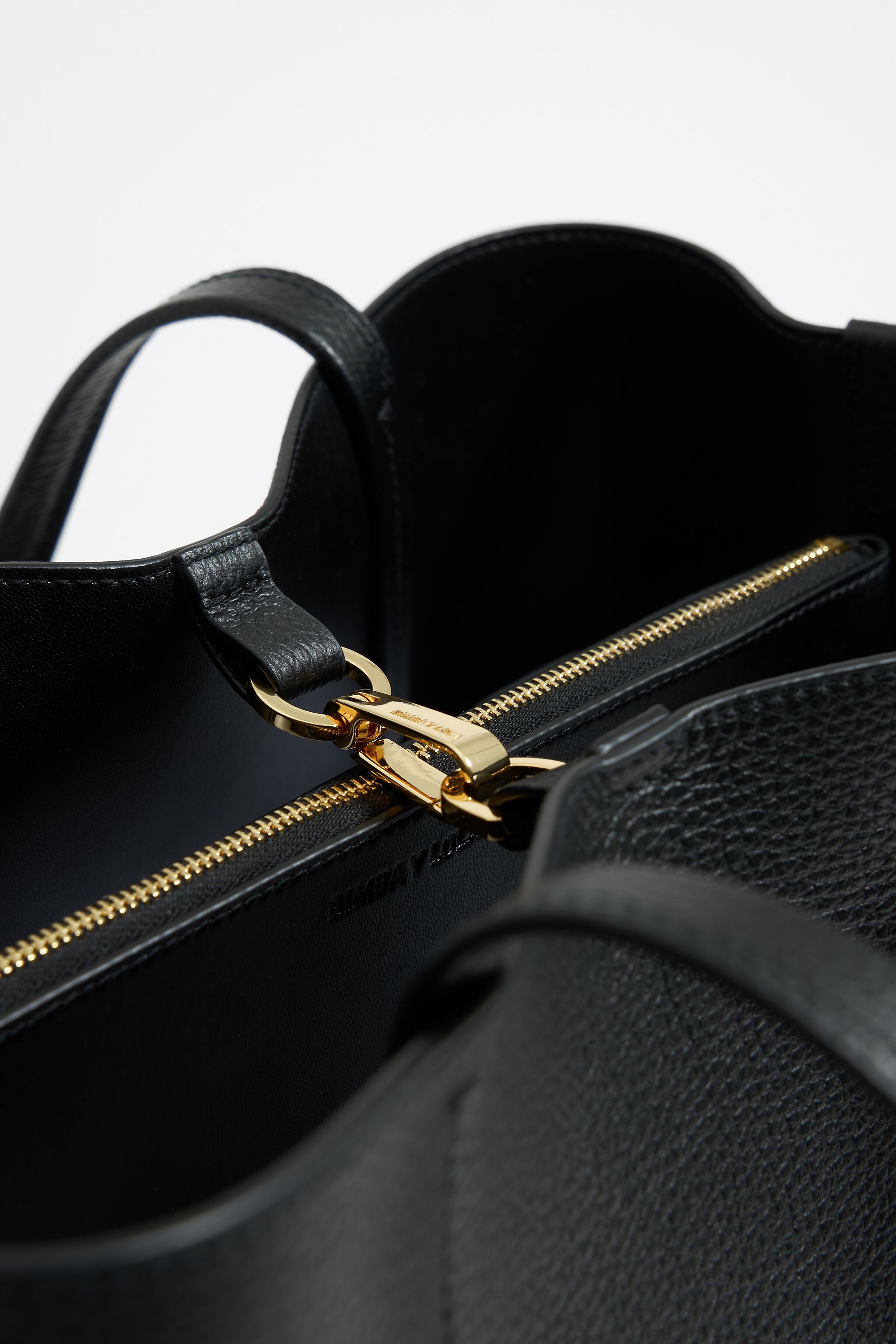 Large black leather Chihuahua shopper bag