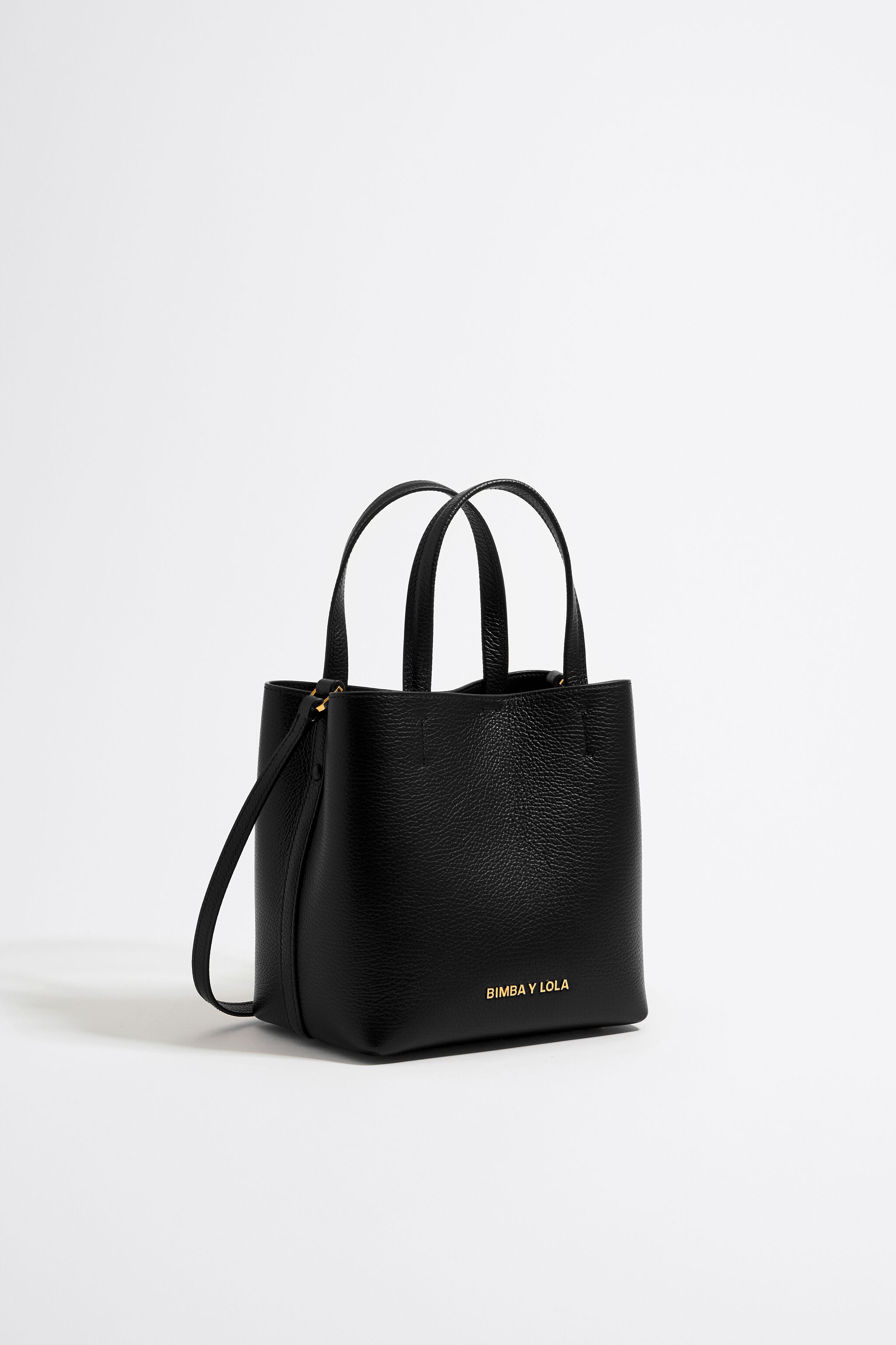 Small black leather Chihuahua bag