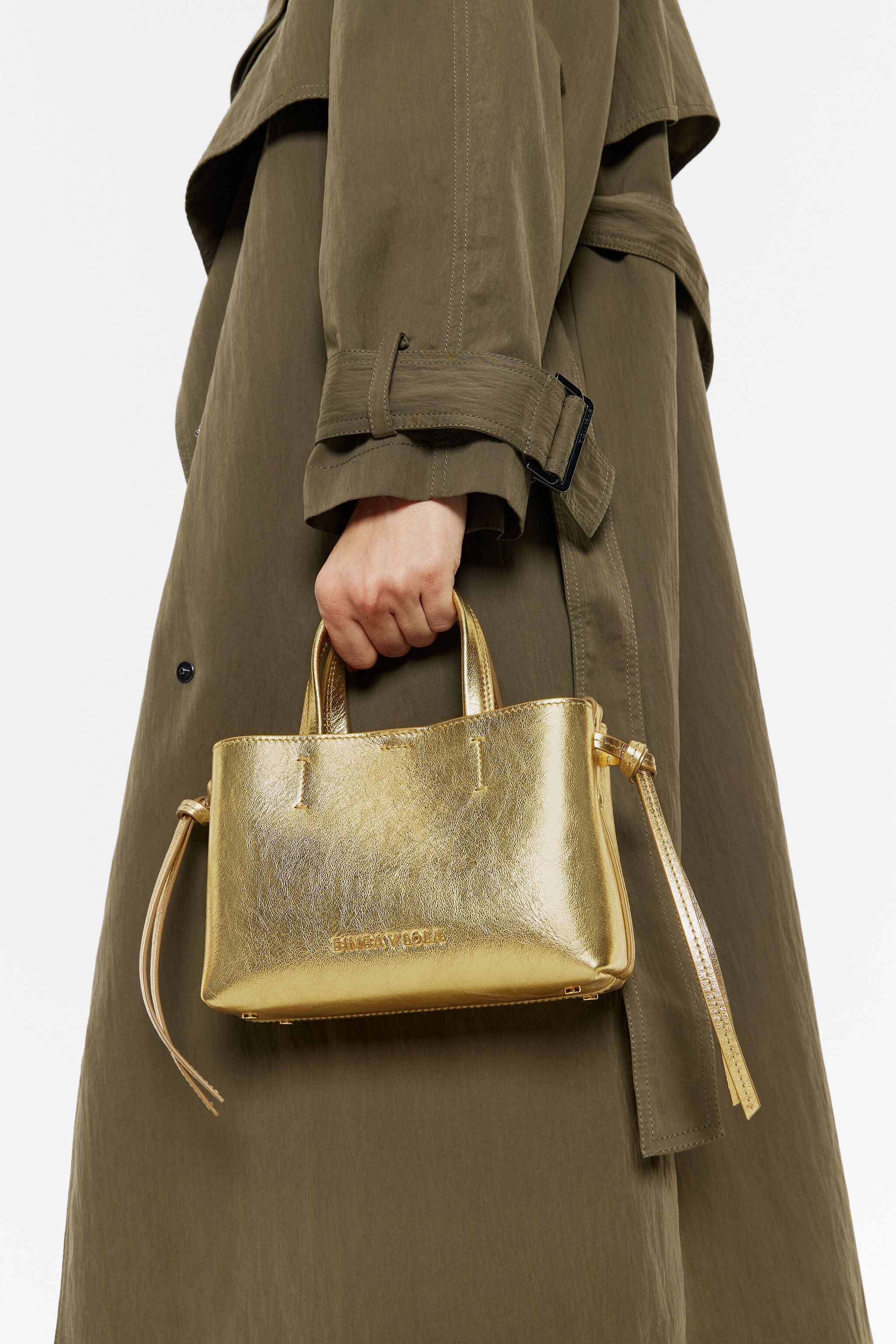 Bolso Chihuahua mini piel oro