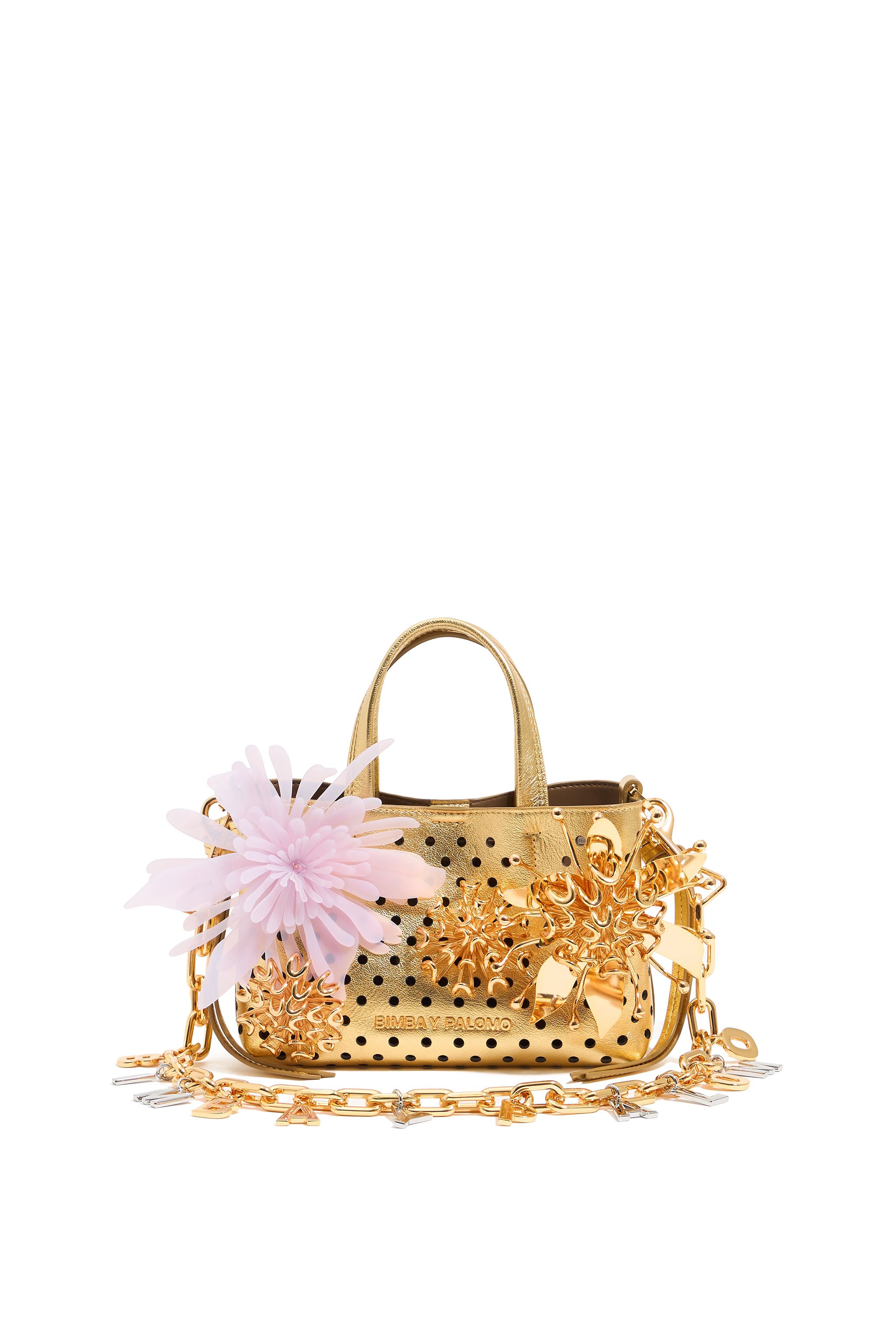Bolso Chihuahua mini piel oro
