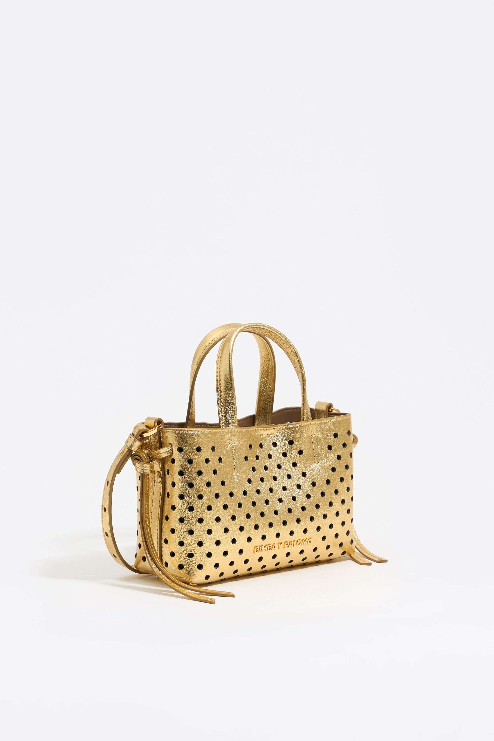 Bolso Chihuahua mini piel oro