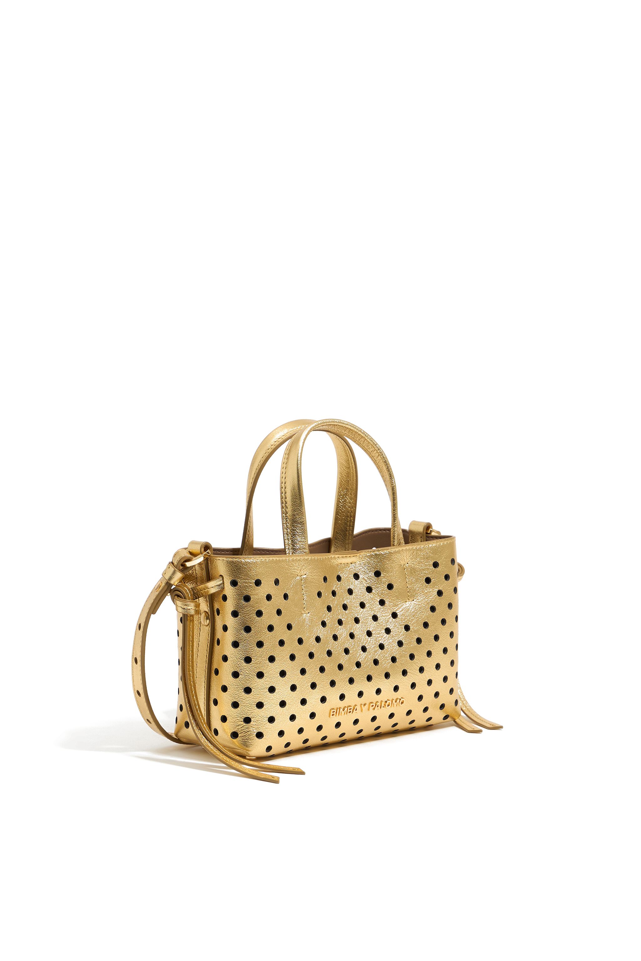 Bolso Chihuahua mini piel oro