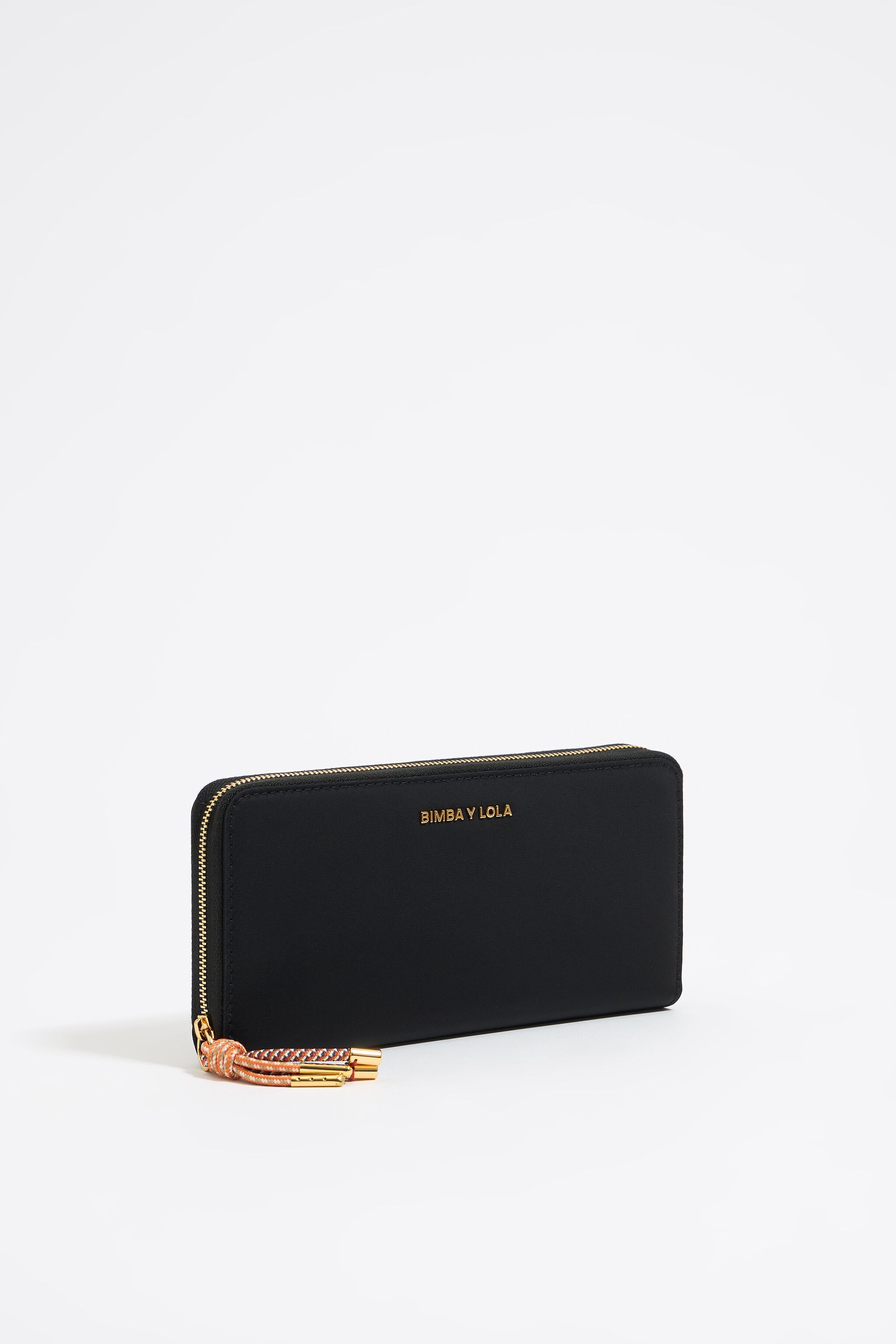 Black nylon horizontal purse
