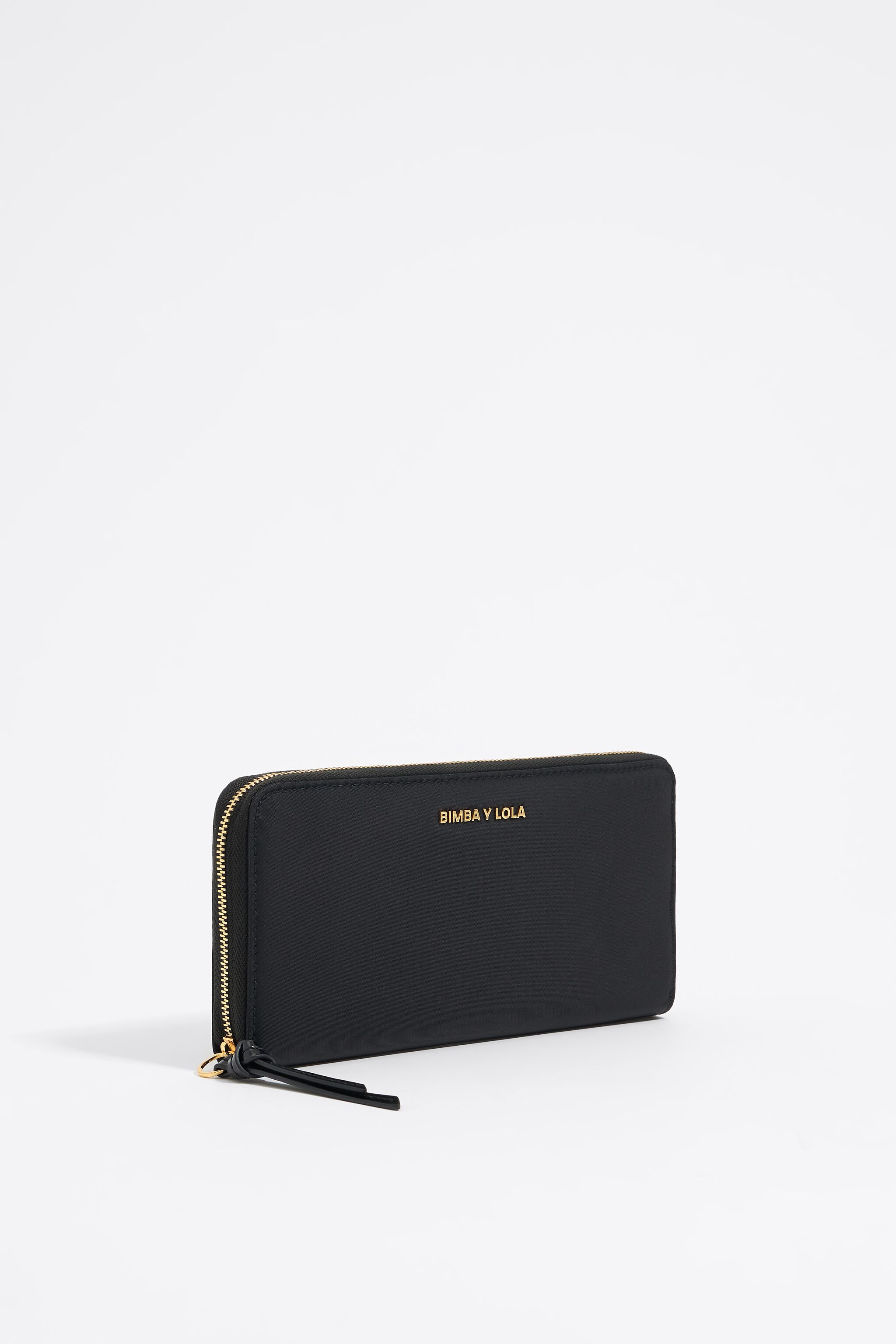 Black nylon horizontal wallet