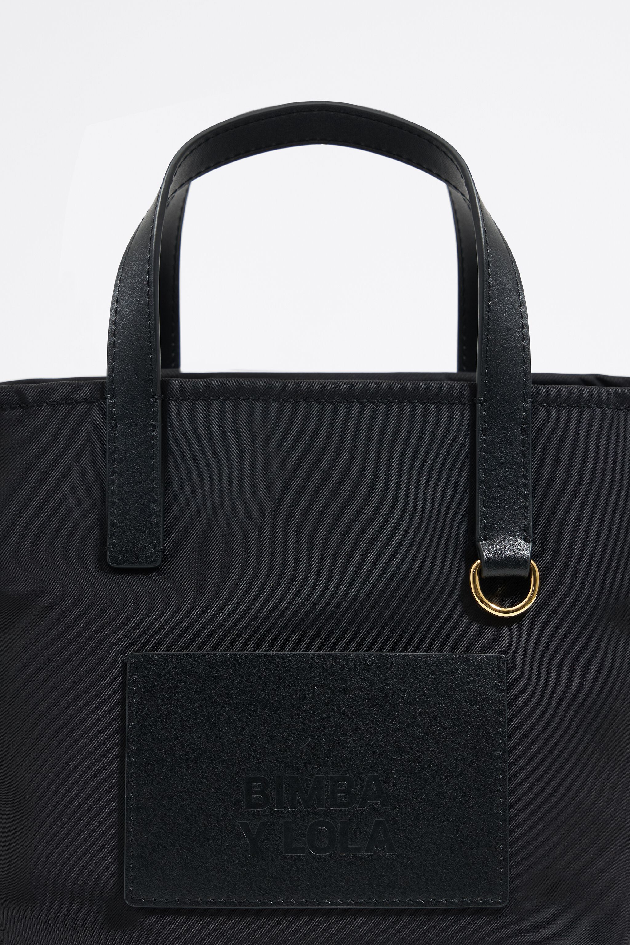 Small black nylon crossbody bag