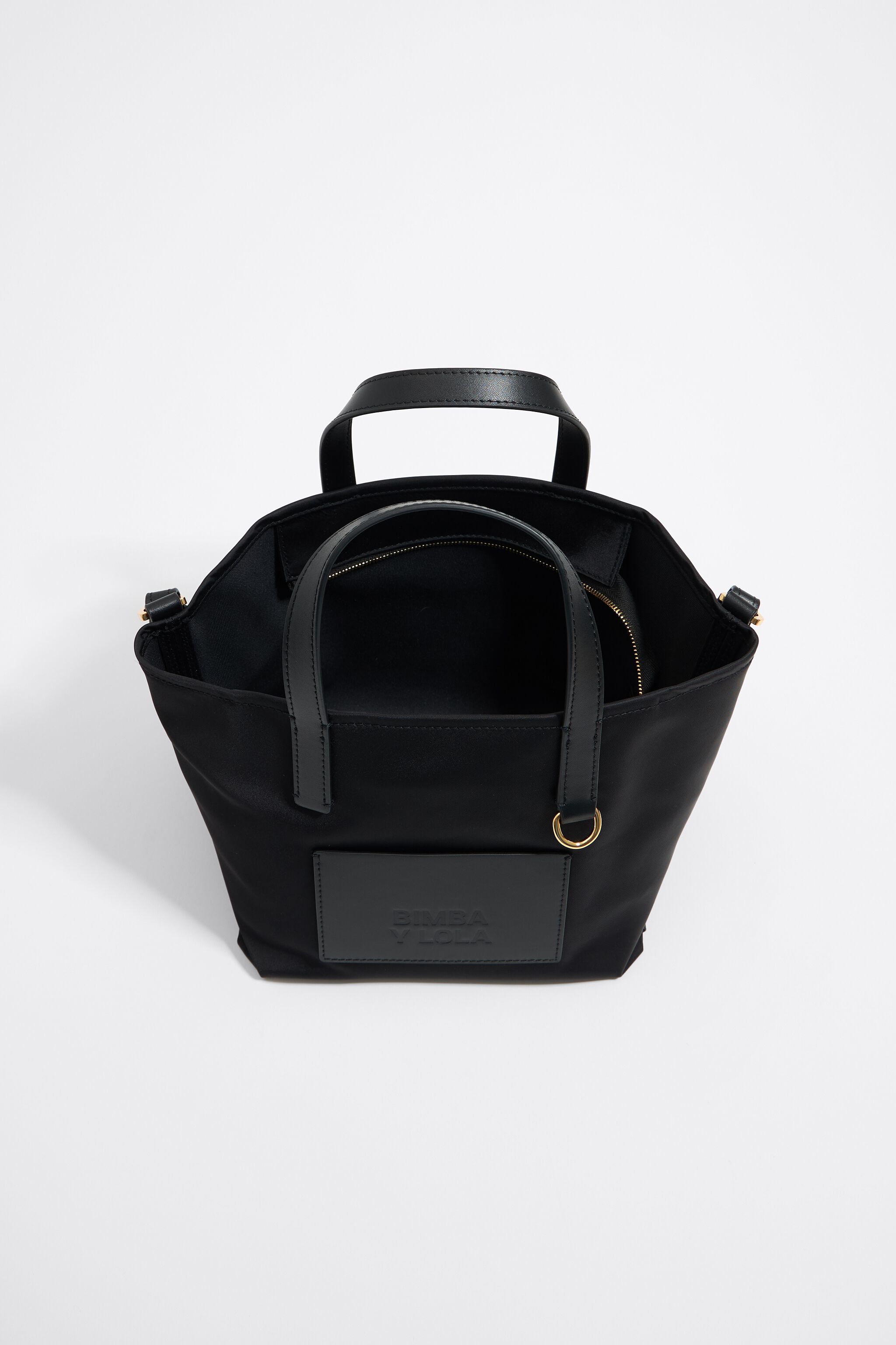 Small black nylon crossbody bag