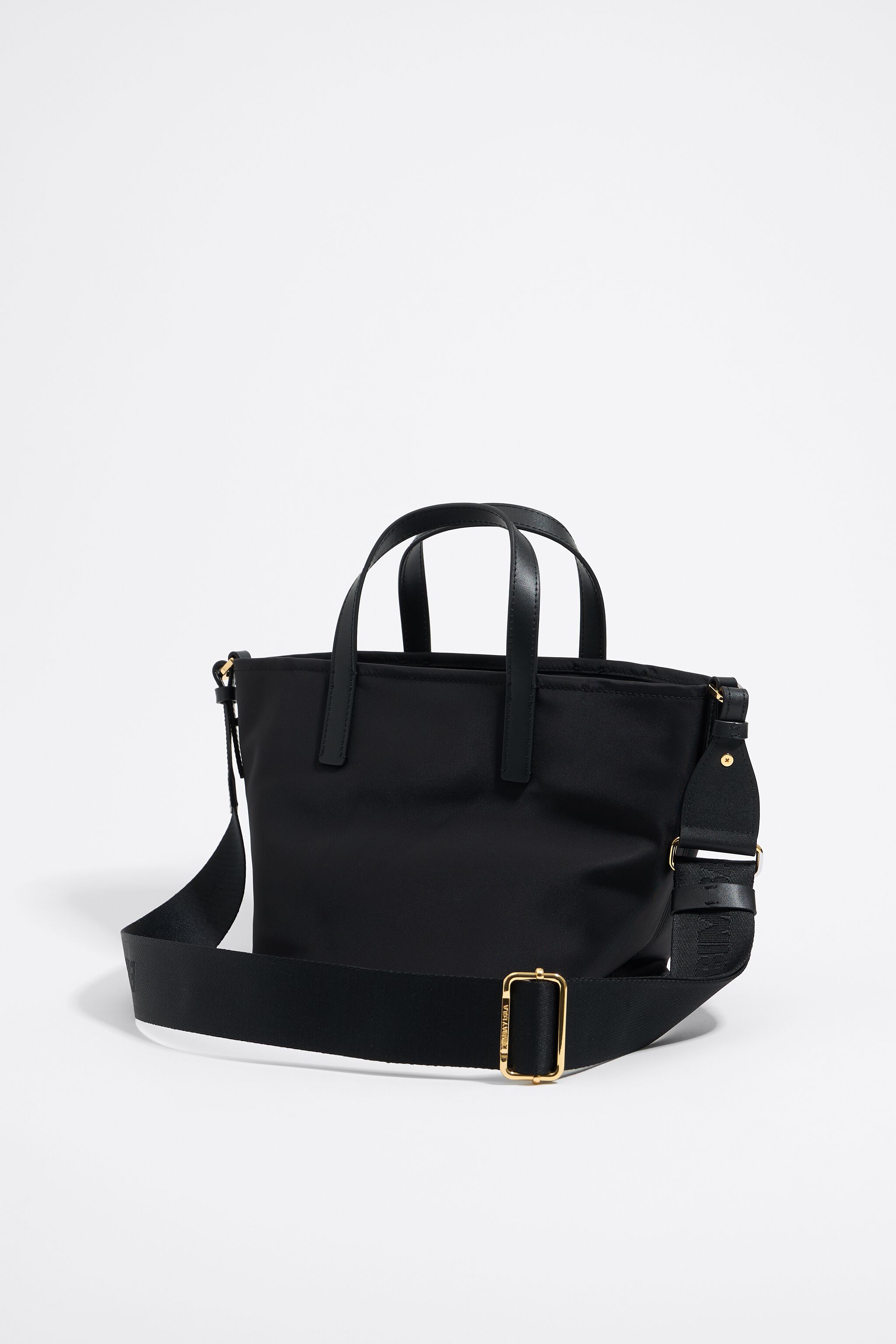 Small black nylon crossbody bag