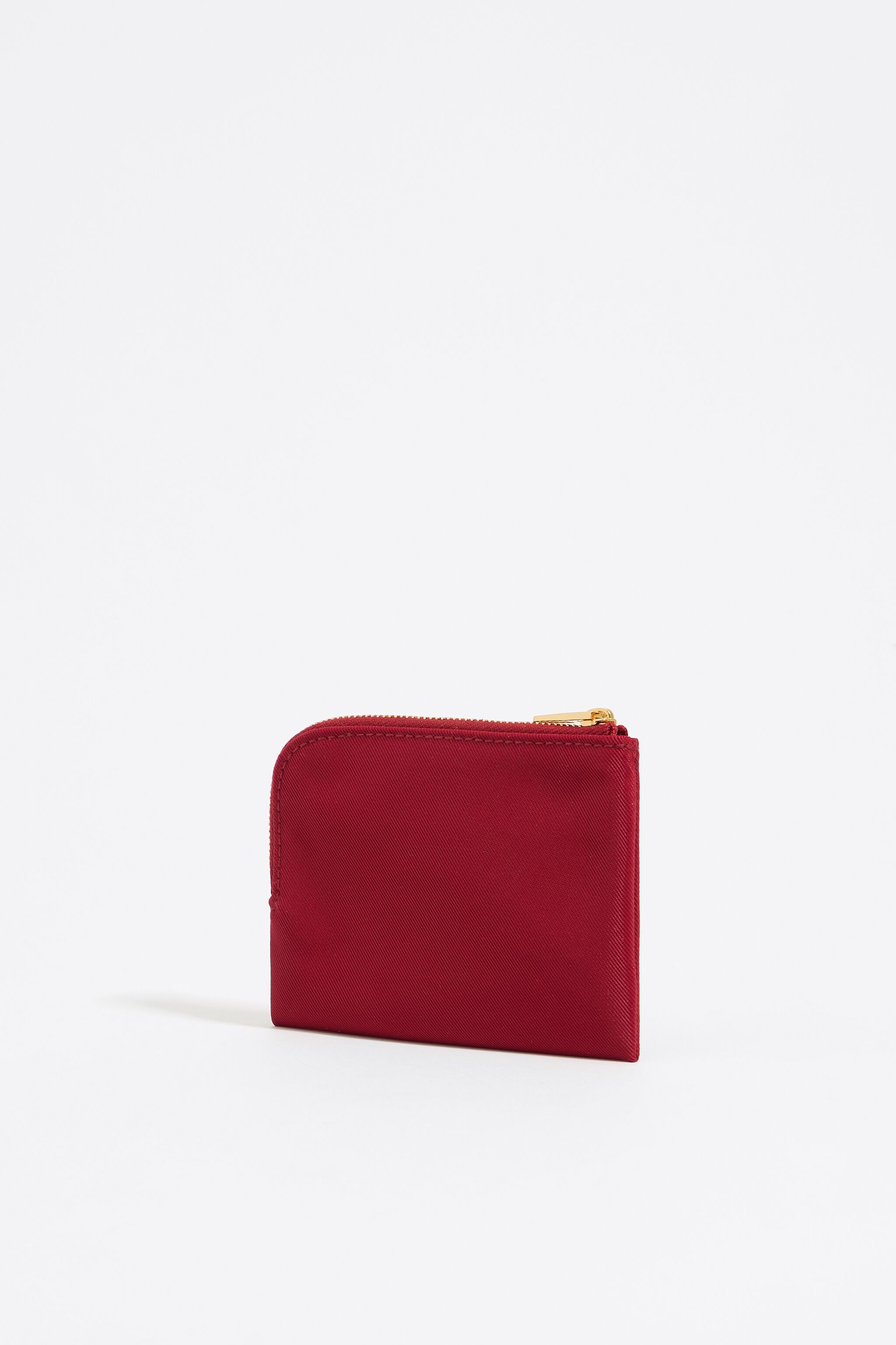 Red nylon coin purse