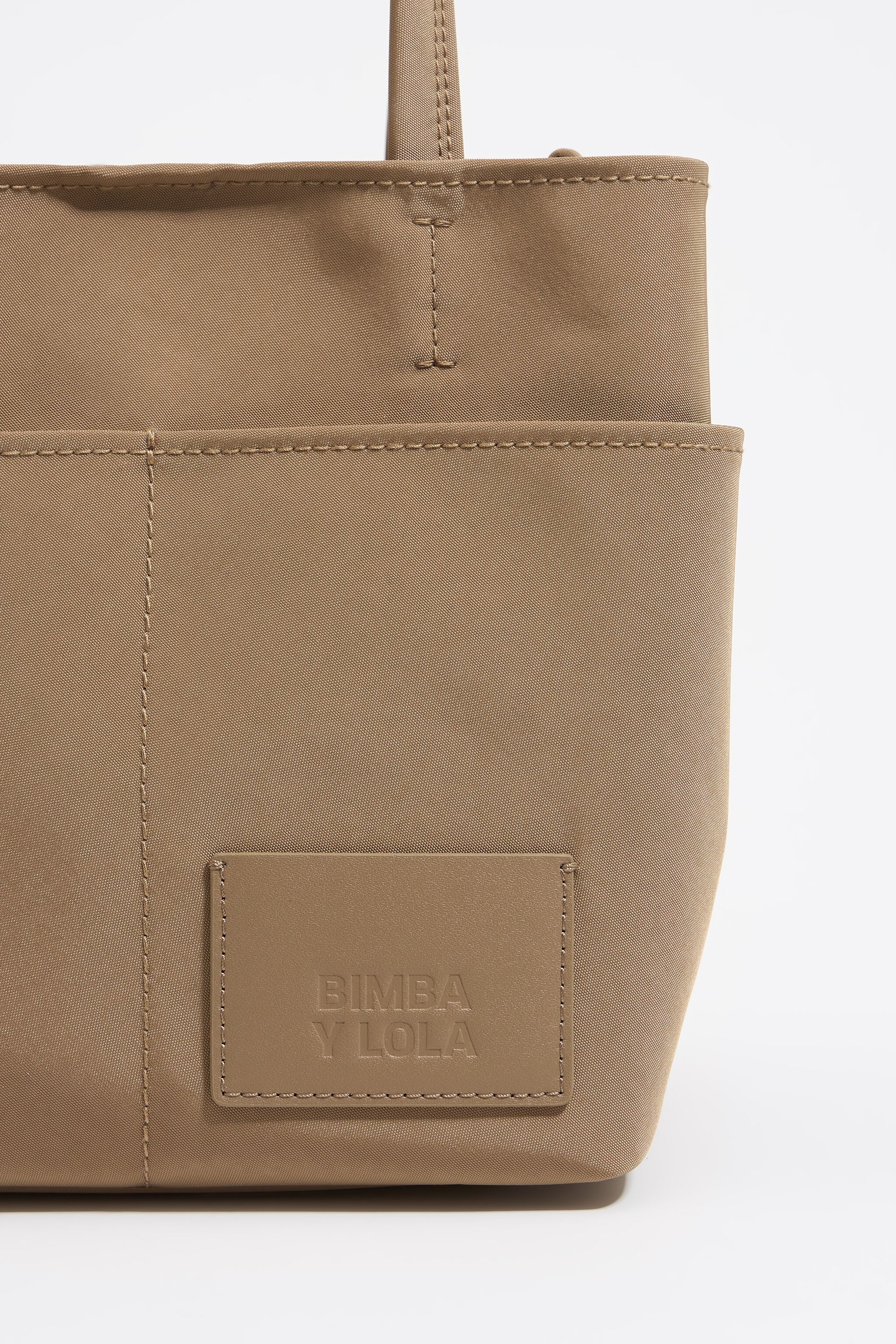 Small bark brown nylon Chihuahua bag